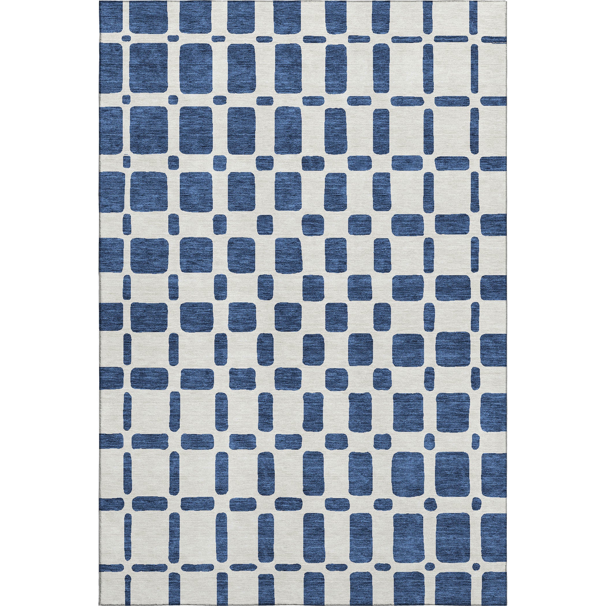Athens Machine Washable Transitional Navy Blue Rug 2'6" x 3'10" #shape_Rectangle