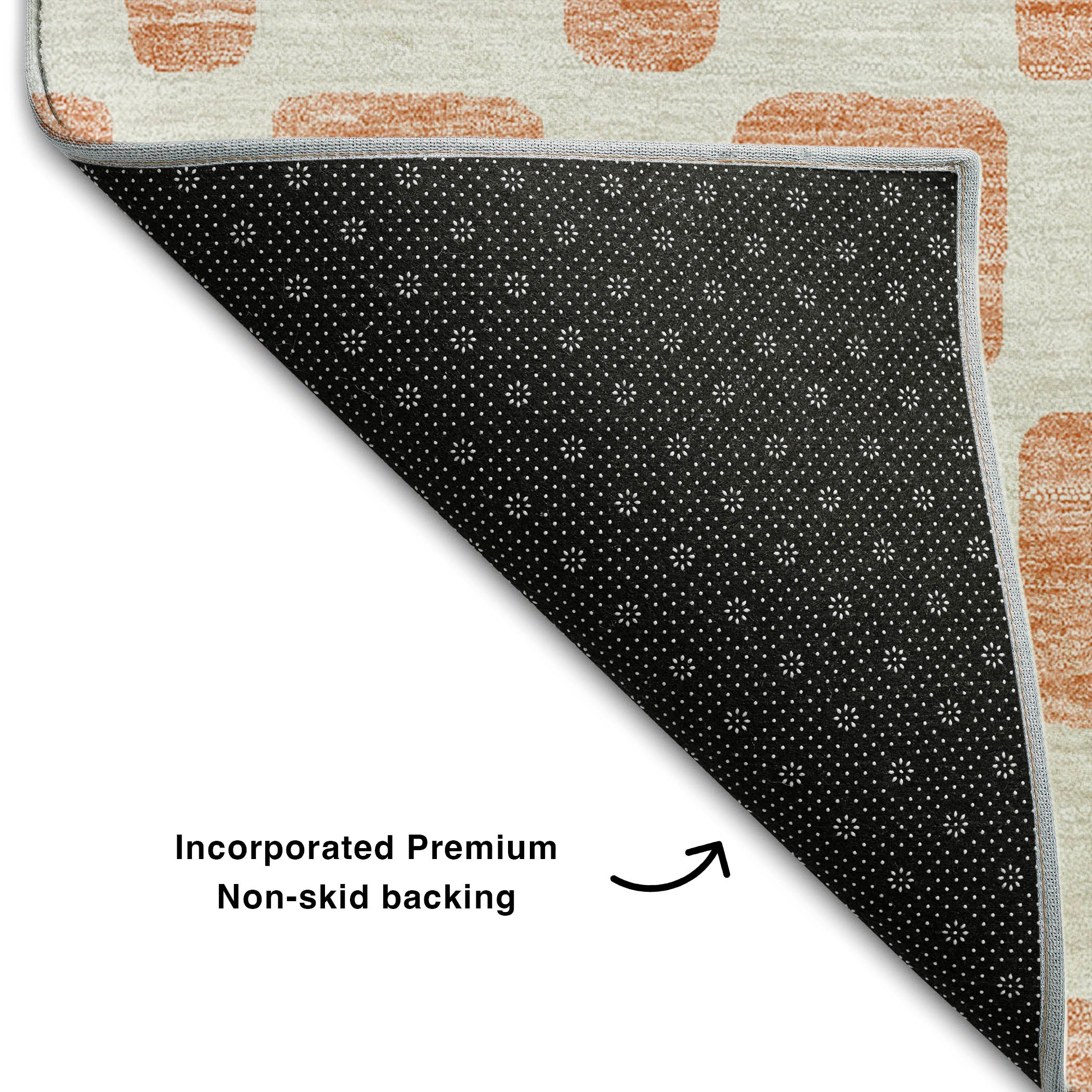 Athens Machine Washable Transitional Peach Orange Rug 1'8" x 2'6" #shape_Rectangle