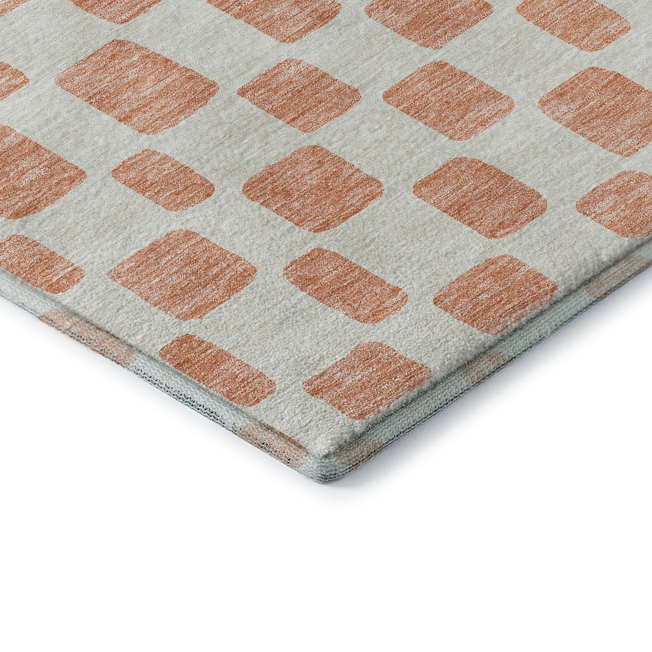 Athens Machine Washable Transitional Peach Orange Rug 1'8" x 2'6" #shape_Rectangle