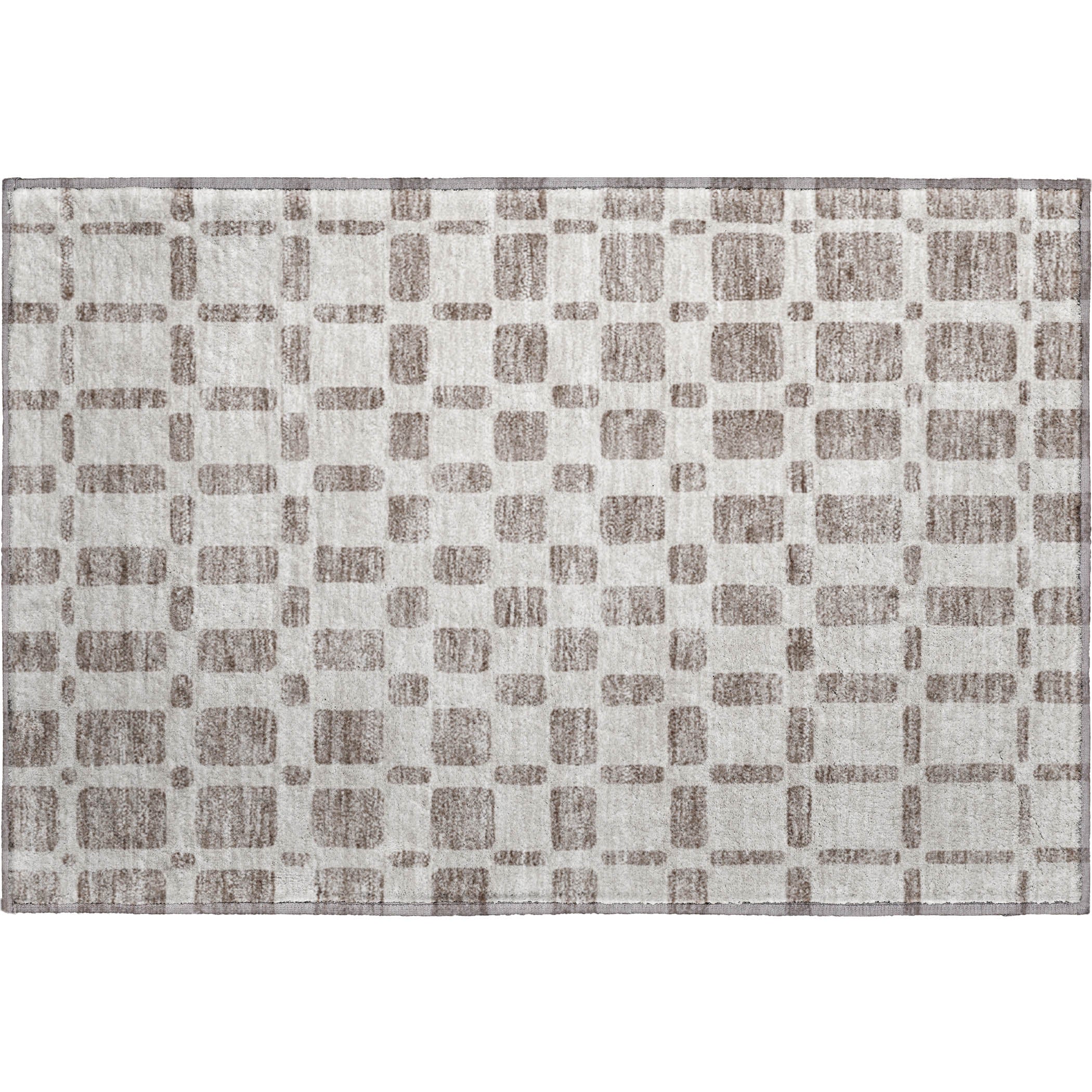Athens Machine Washable Transitional Taupe Brown Rug 1'8" x 2'6" #shape_Rectangle
