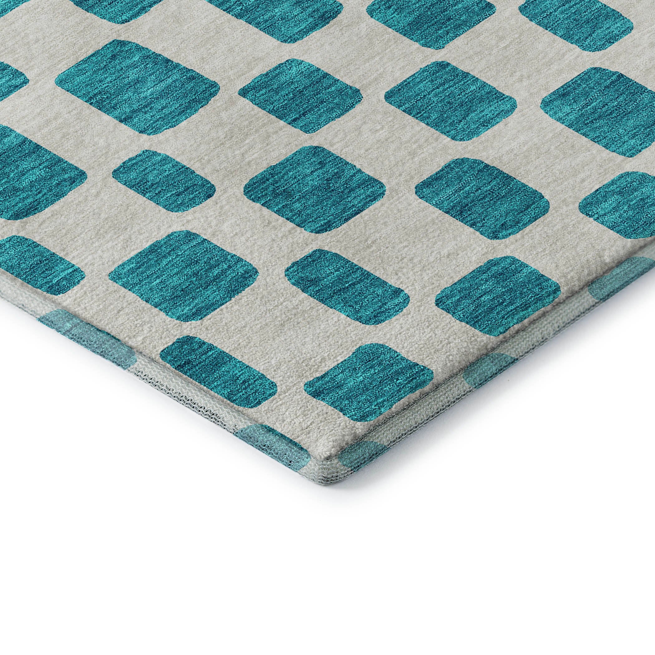 Athens Machine Washable Transitional Teal Rug 1'8" x 2'6" #shape_Rectangle