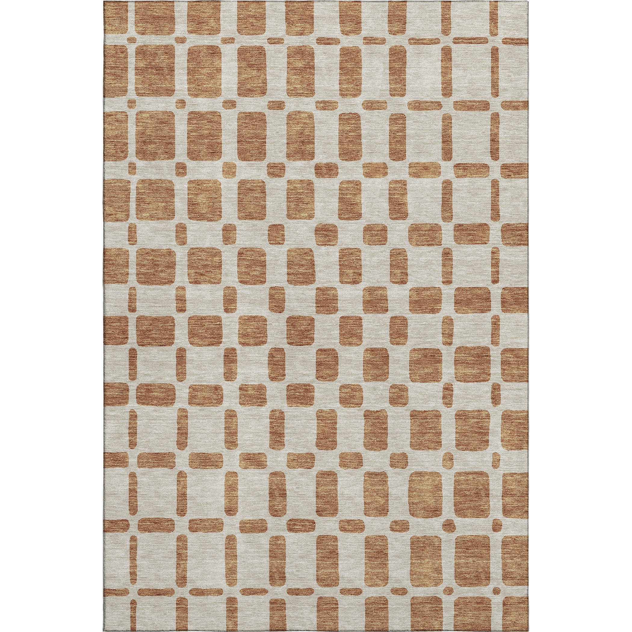 Athens Machine Washable Transitional Terracotta Orange Rug 2'6" x 3'10" #shape_Rectangle
