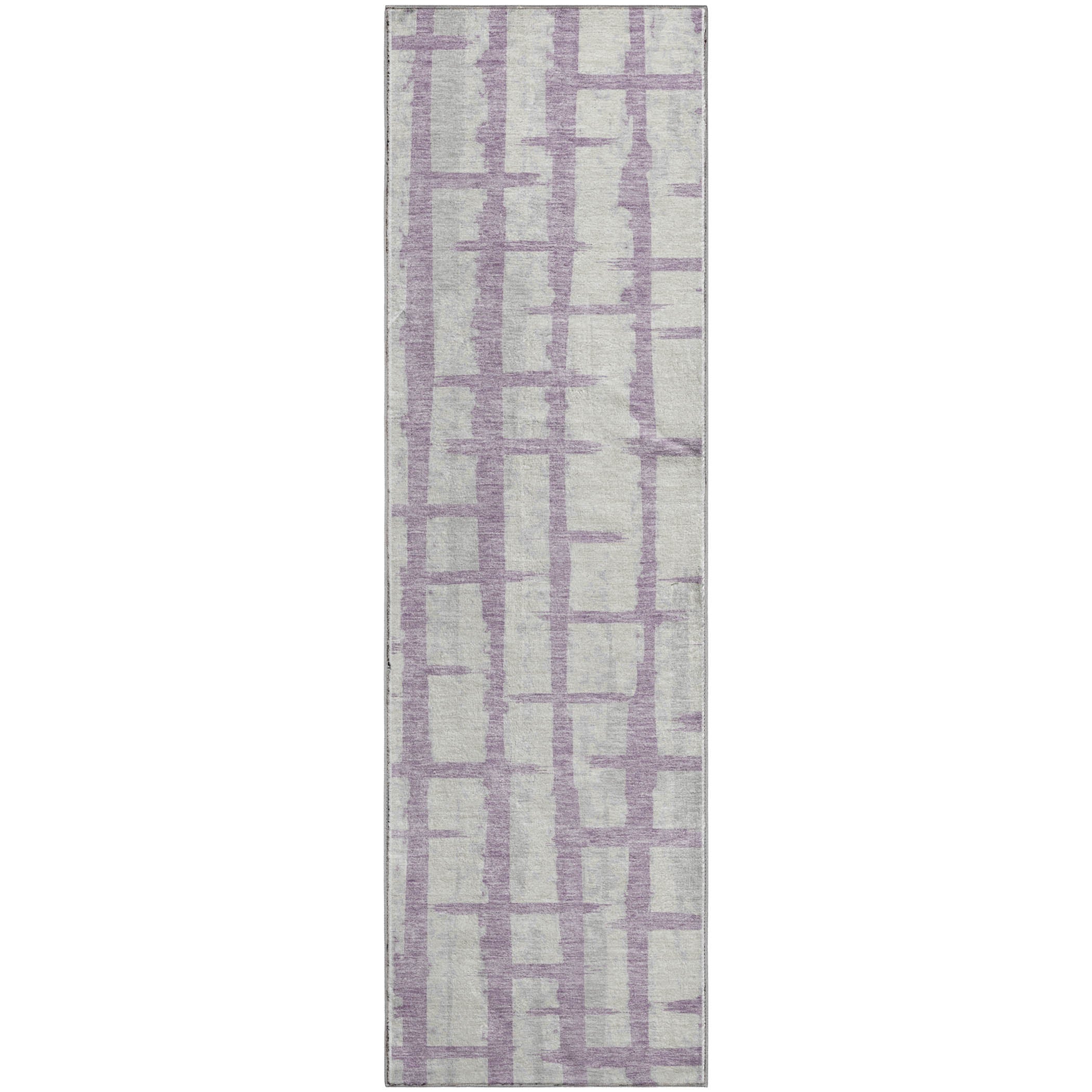 Siena Machine Washable Transitional Lavender Purple Rug 2'3" x 7'6" #shape_Runner