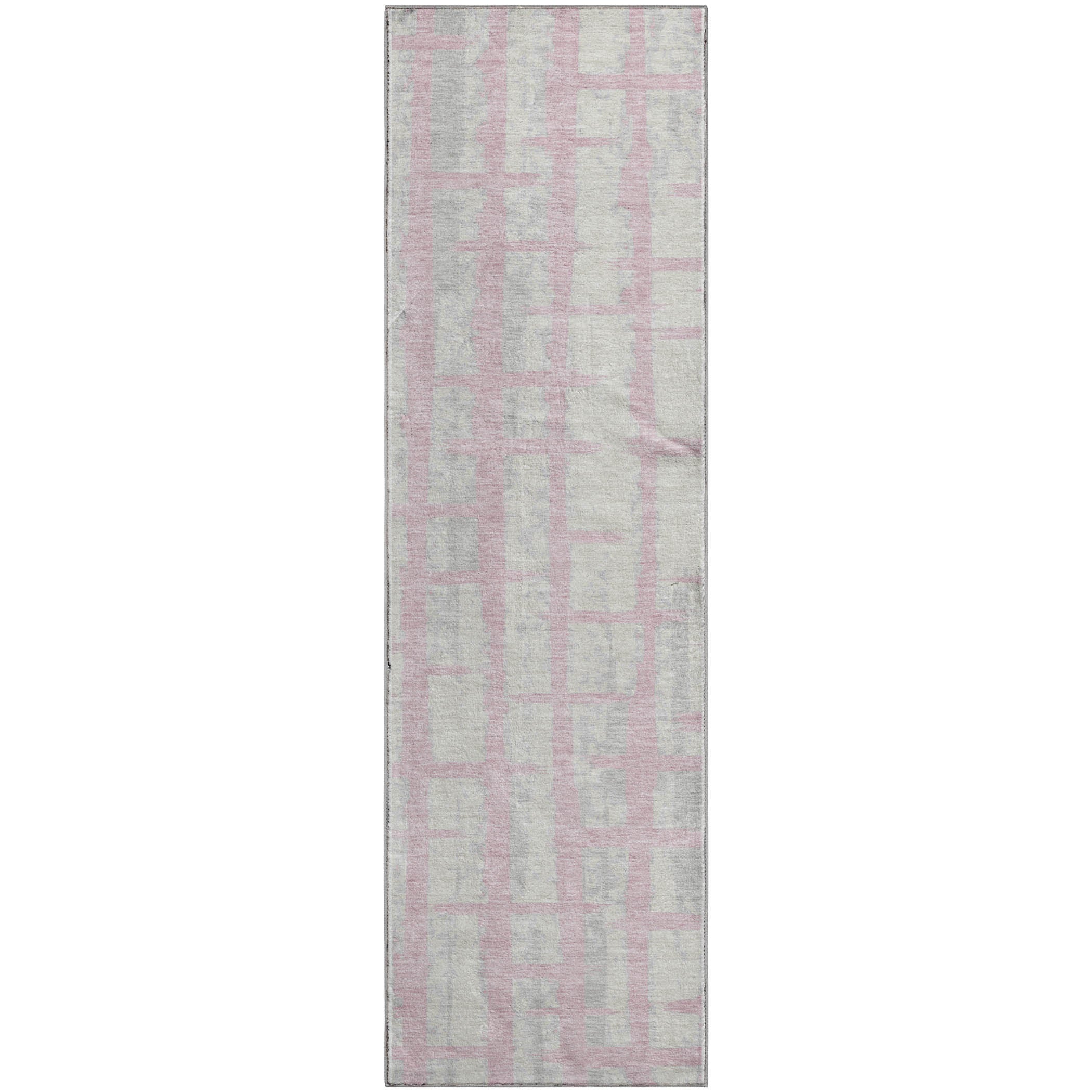 Siena Machine Washable Transitional Pink Rug 2'3" x 7'6" #shape_Runner