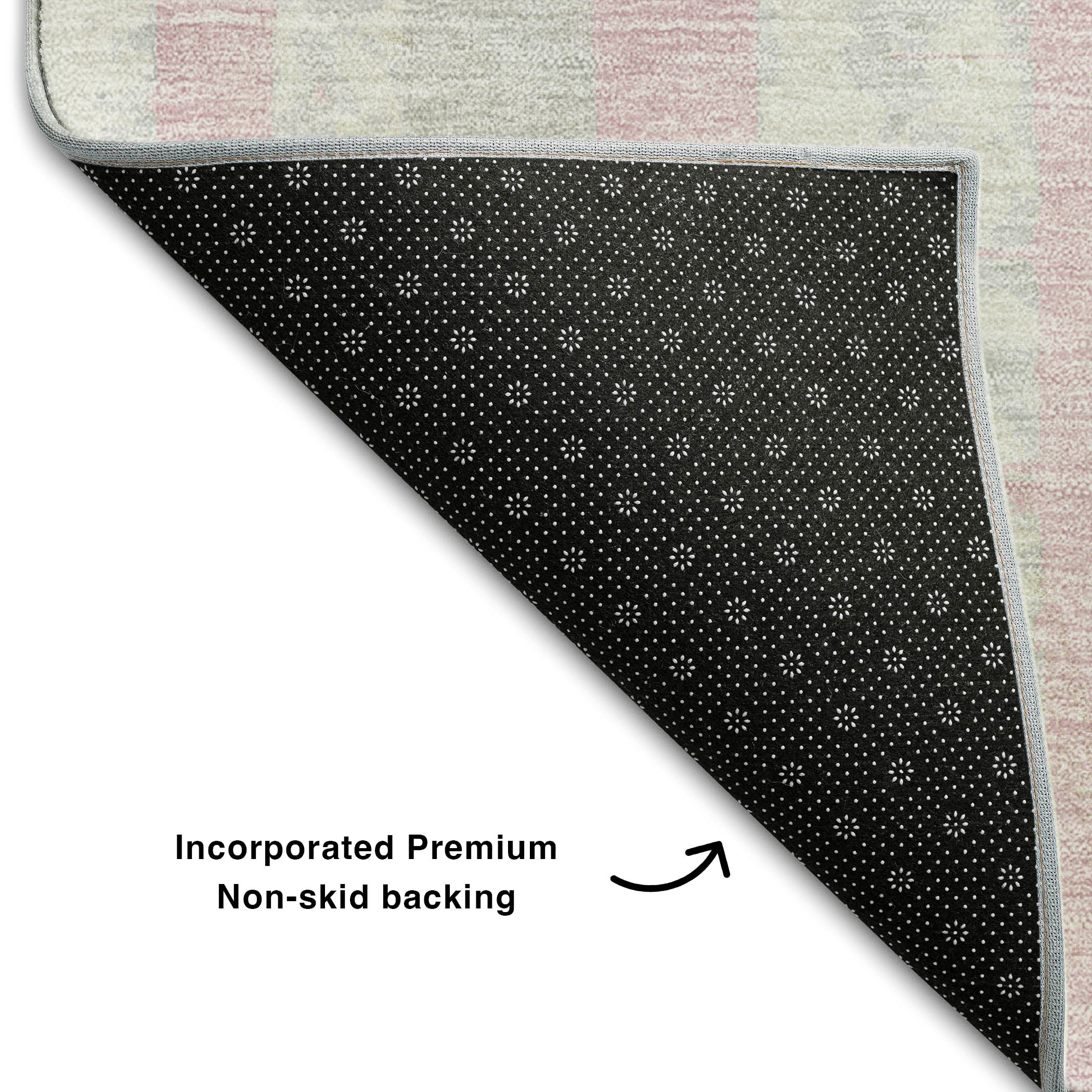 Siena Machine Washable Transitional Pink Rug 1'8" x 2'6" #shape_Rectangle