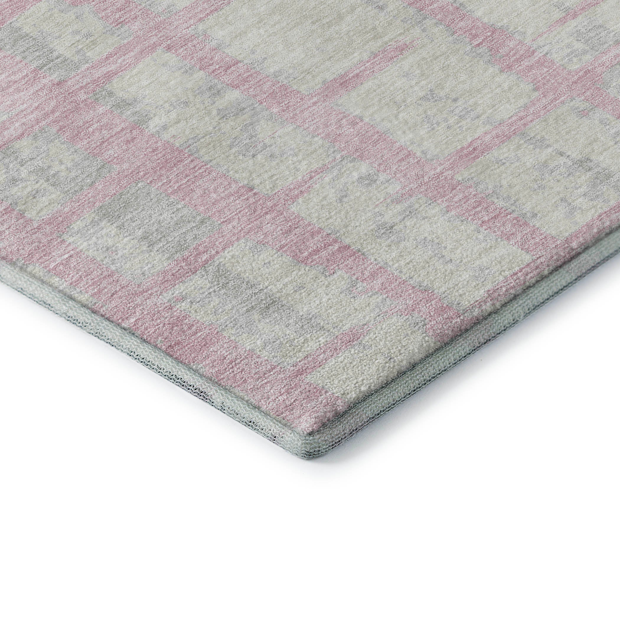 Siena Machine Washable Transitional Pink Rug 1'8" x 2'6" #shape_Rectangle