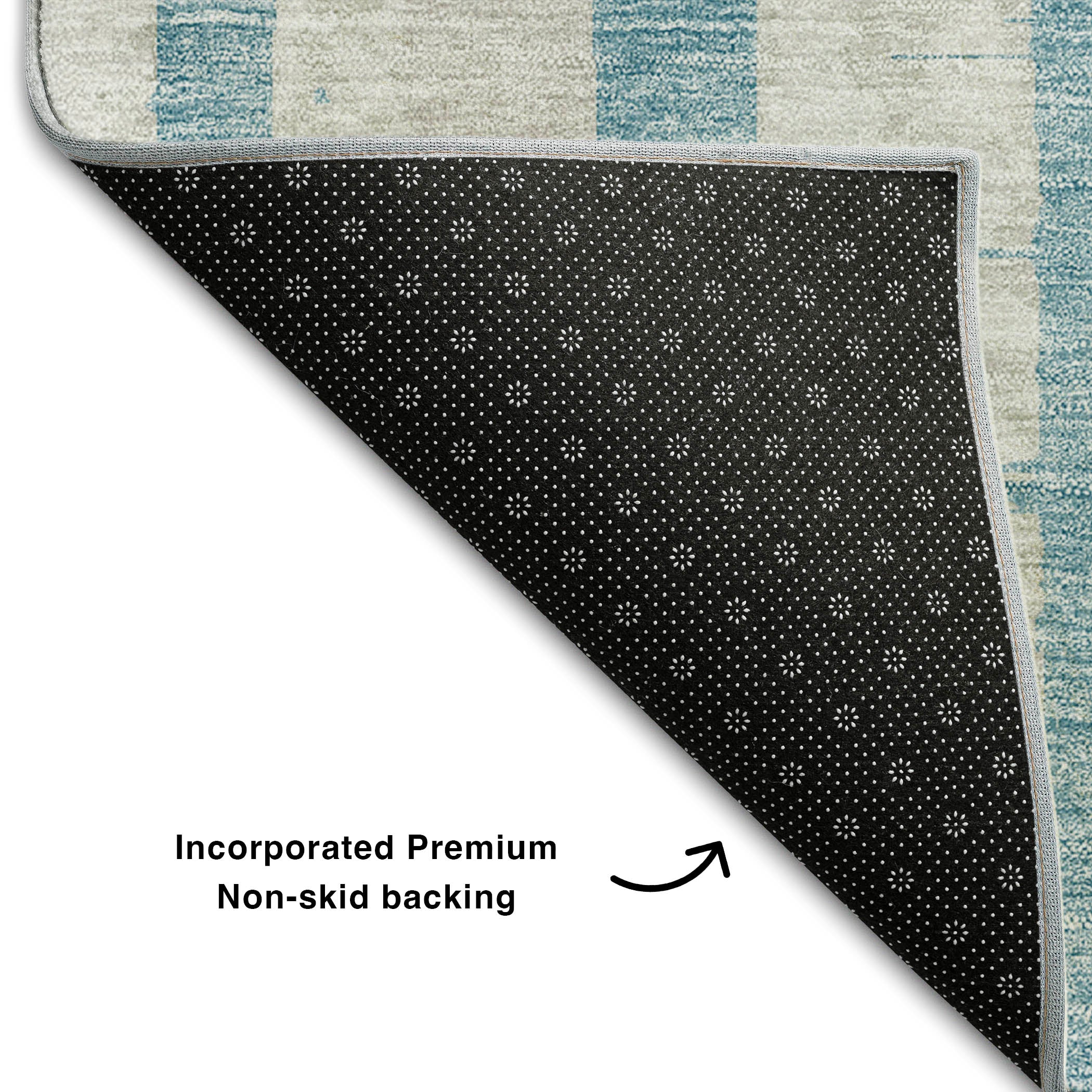 Siena Machine Washable Transitional Sky Blue Rug 1'8" x 2'6" #shape_Rectangle