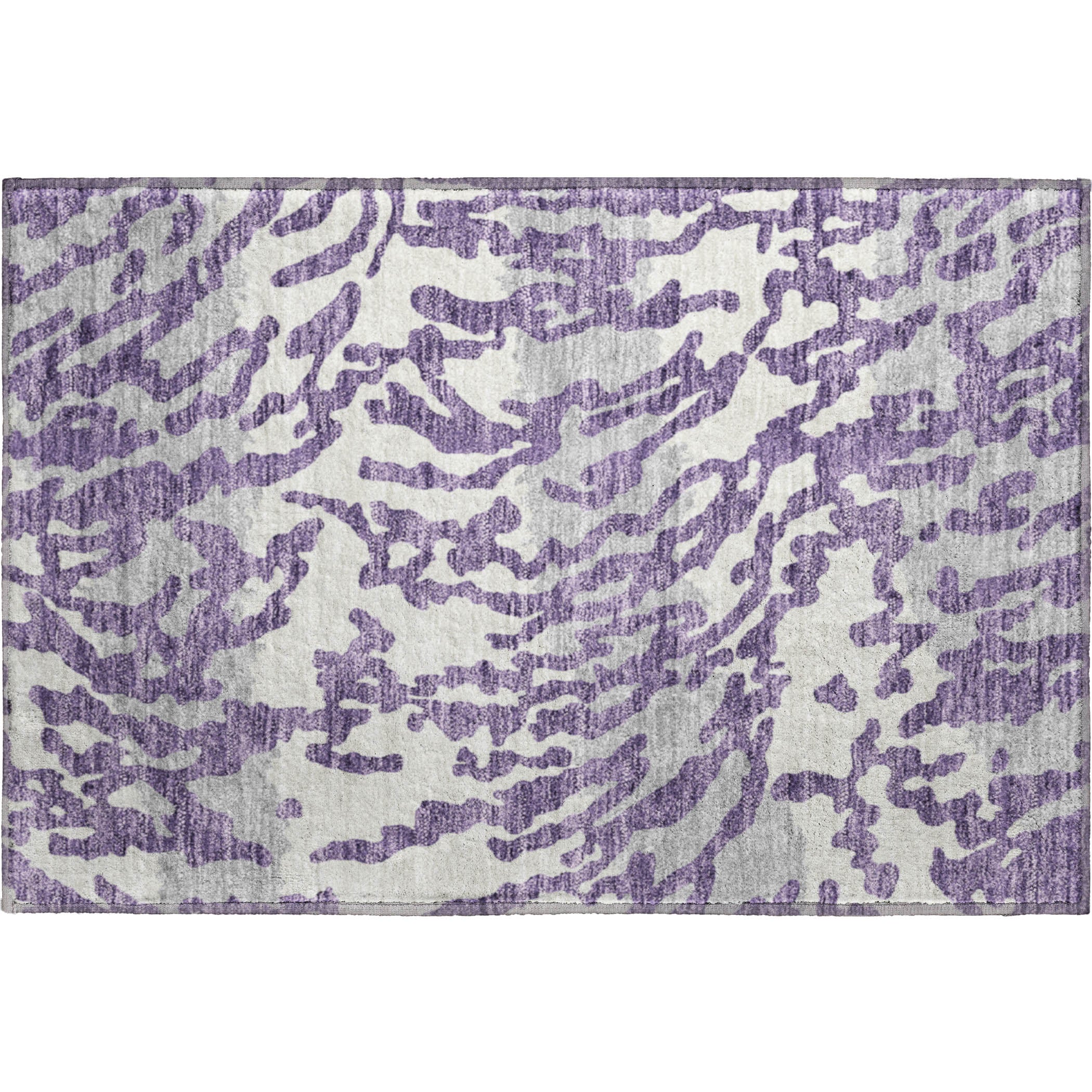 Baku Machine Washable Transitional Purple Rug 1'8" x 2'6" #shape_Rectangle