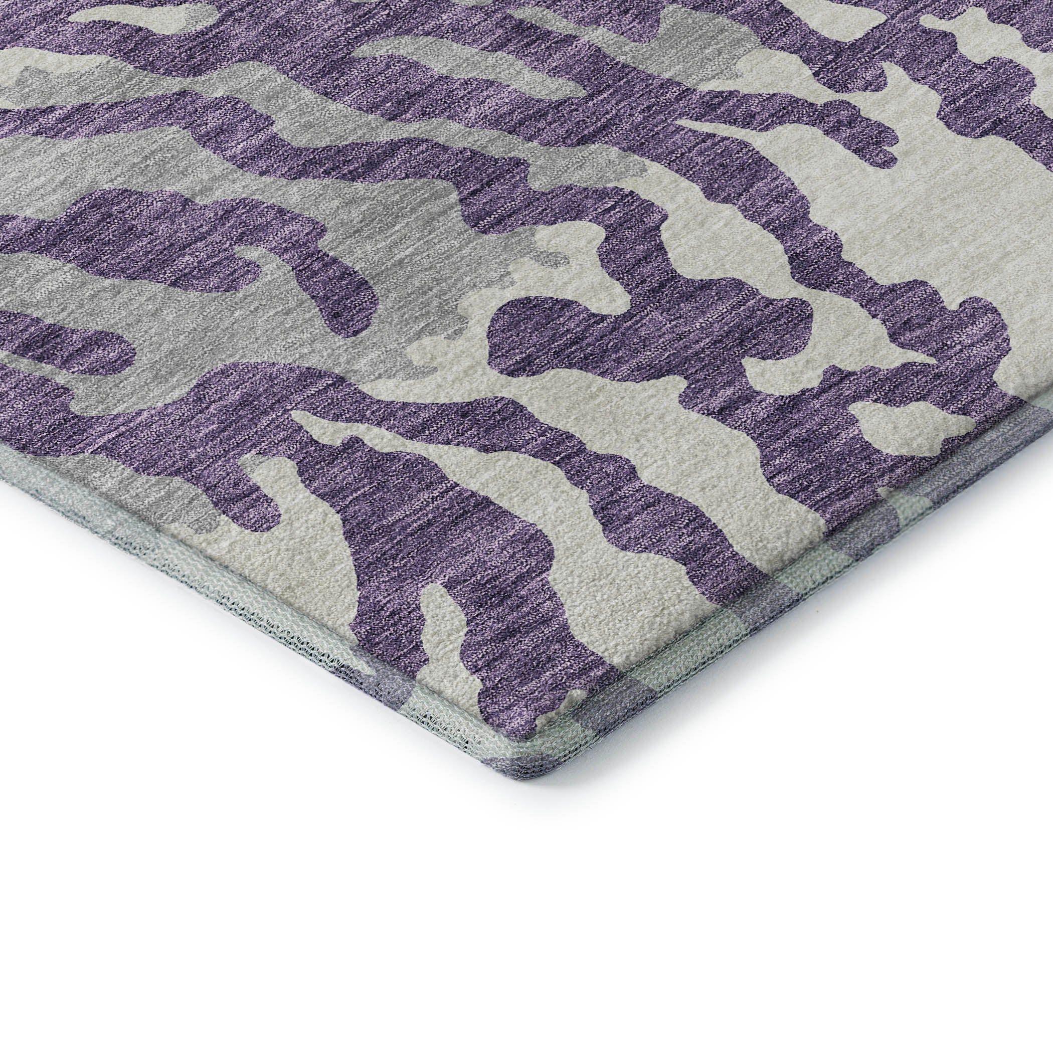 Baku Machine Washable Transitional Purple Rug 1'8" x 2'6" #shape_Rectangle