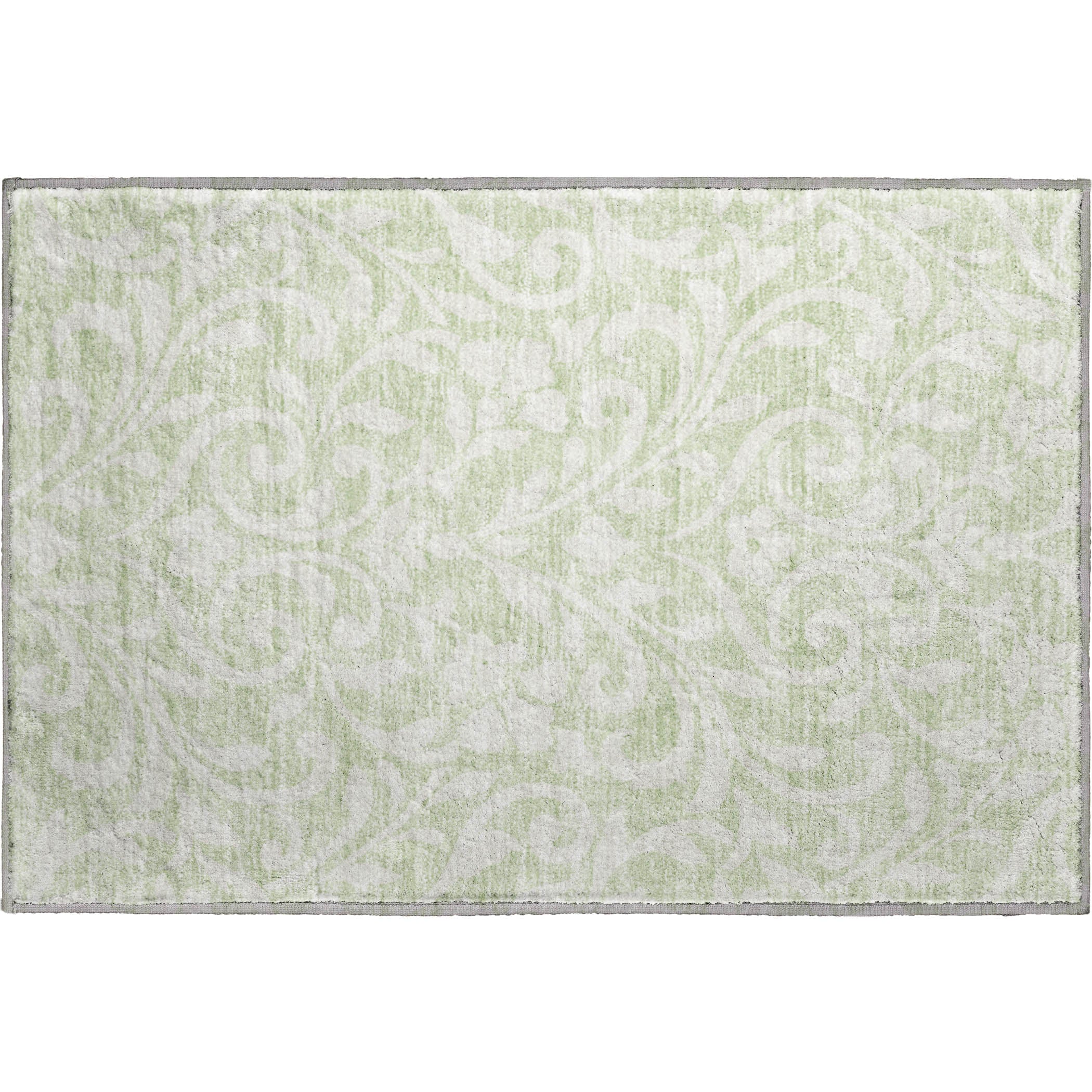 Montevideo Machine Washable Transitional Aloe Green Rug 1'8" x 2'6" #shape_Rectangle