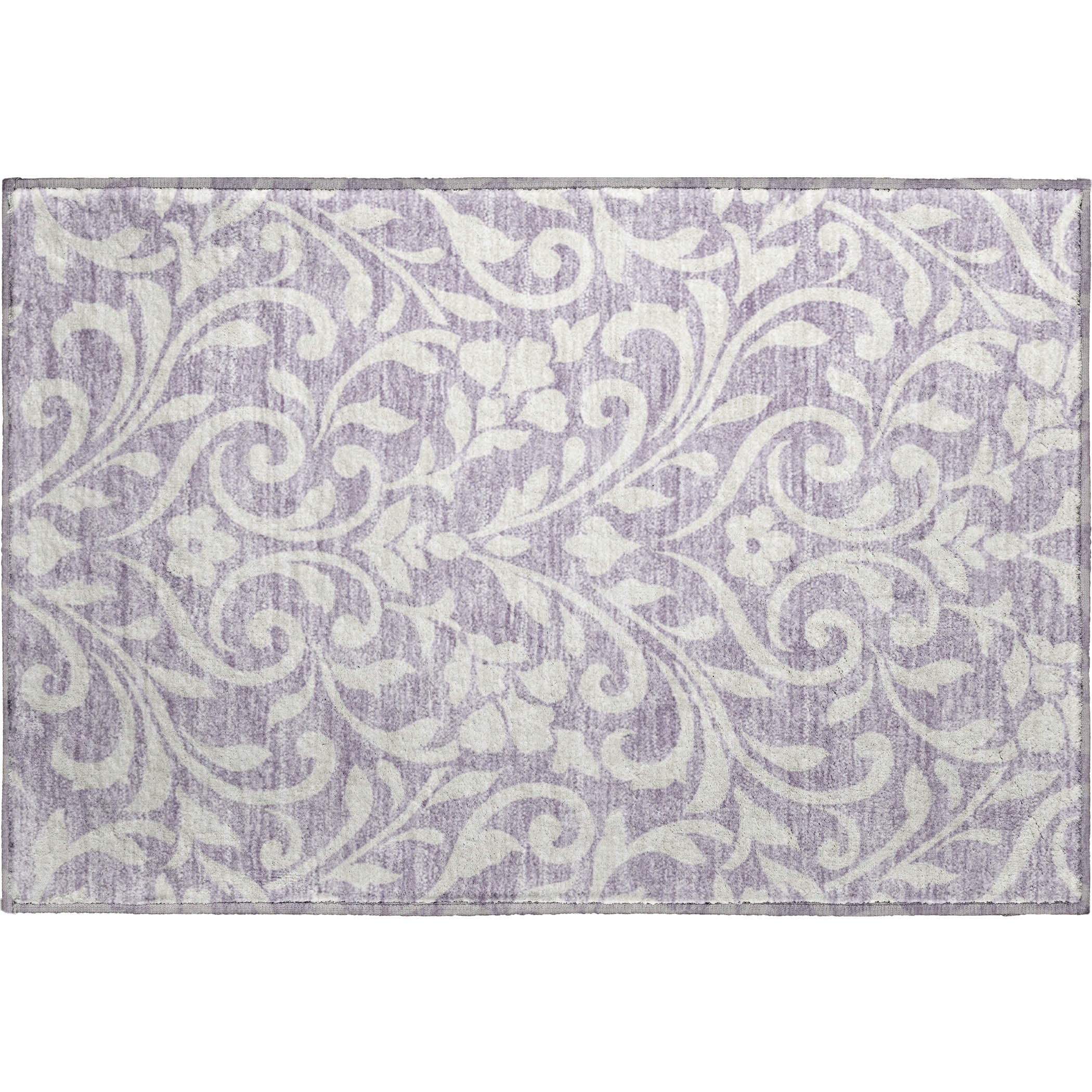 Montevideo Machine Washable Transitional Lavender Purple Rug 1'8" x 2'6" #shape_Rectangle