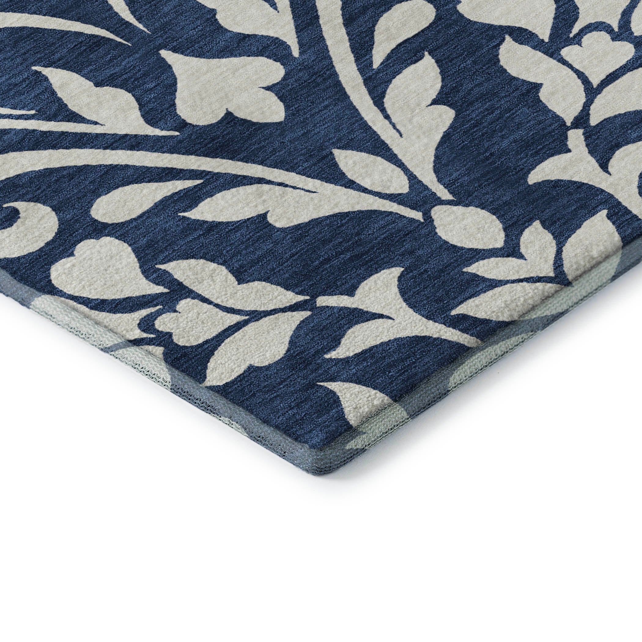 Montevideo Machine Washable Transitional Navy Blue Rug 1'8" x 2'6" #shape_Rectangle