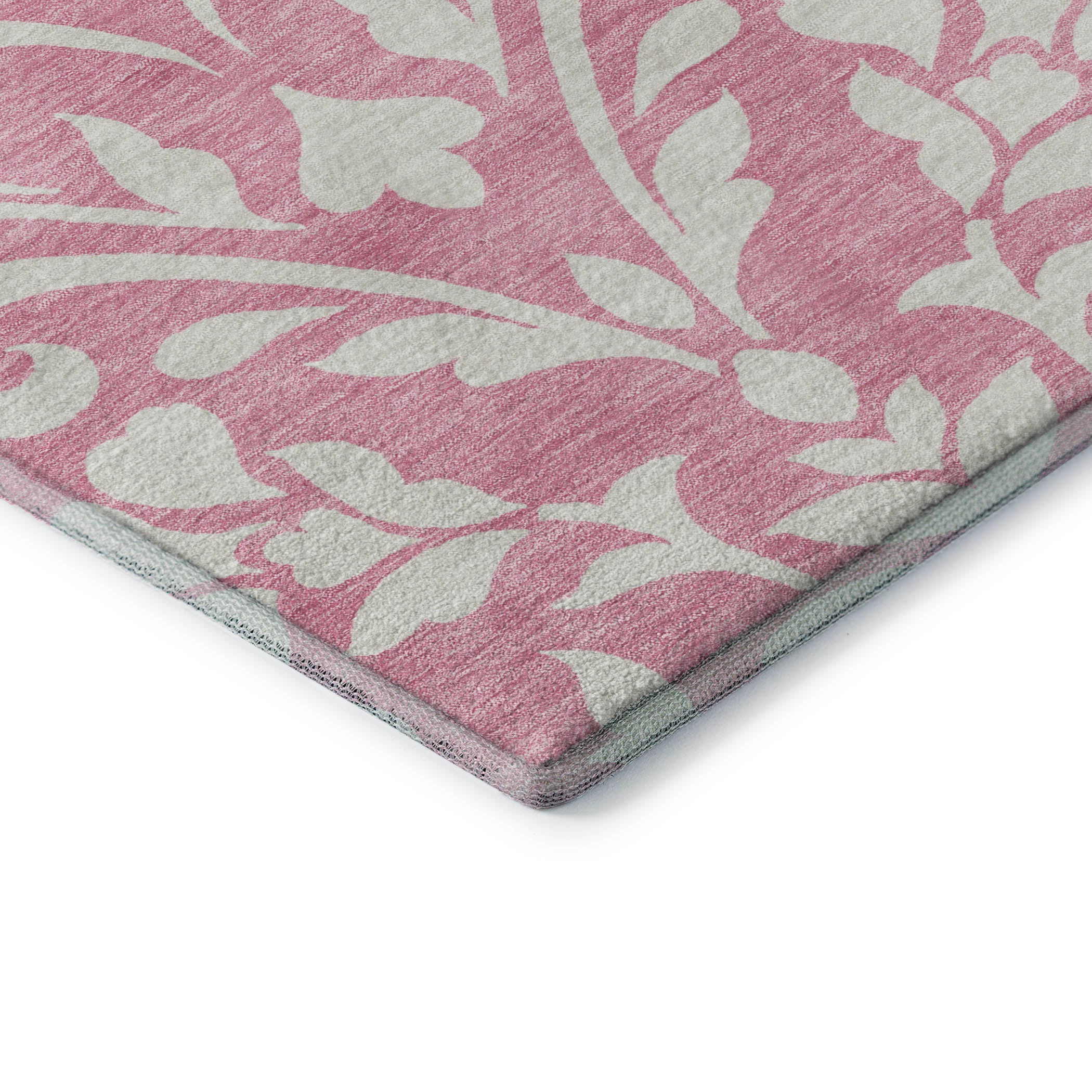 Montevideo Machine Washable Transitional Pink Rug 1'8" x 2'6" #shape_Rectangle