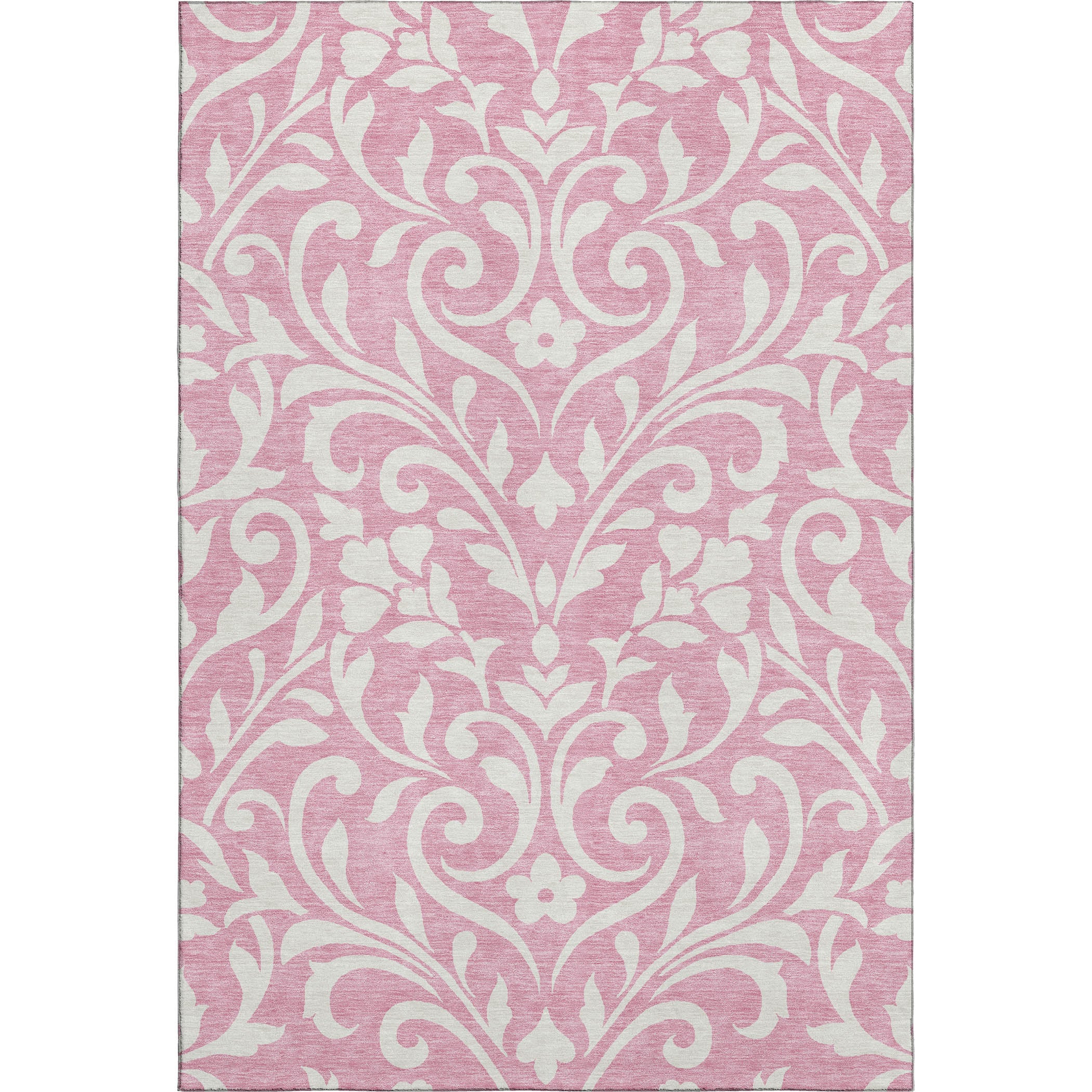 Montevideo Machine Washable Transitional Pink Rug 2'6" x 3'10" #shape_Rectangle