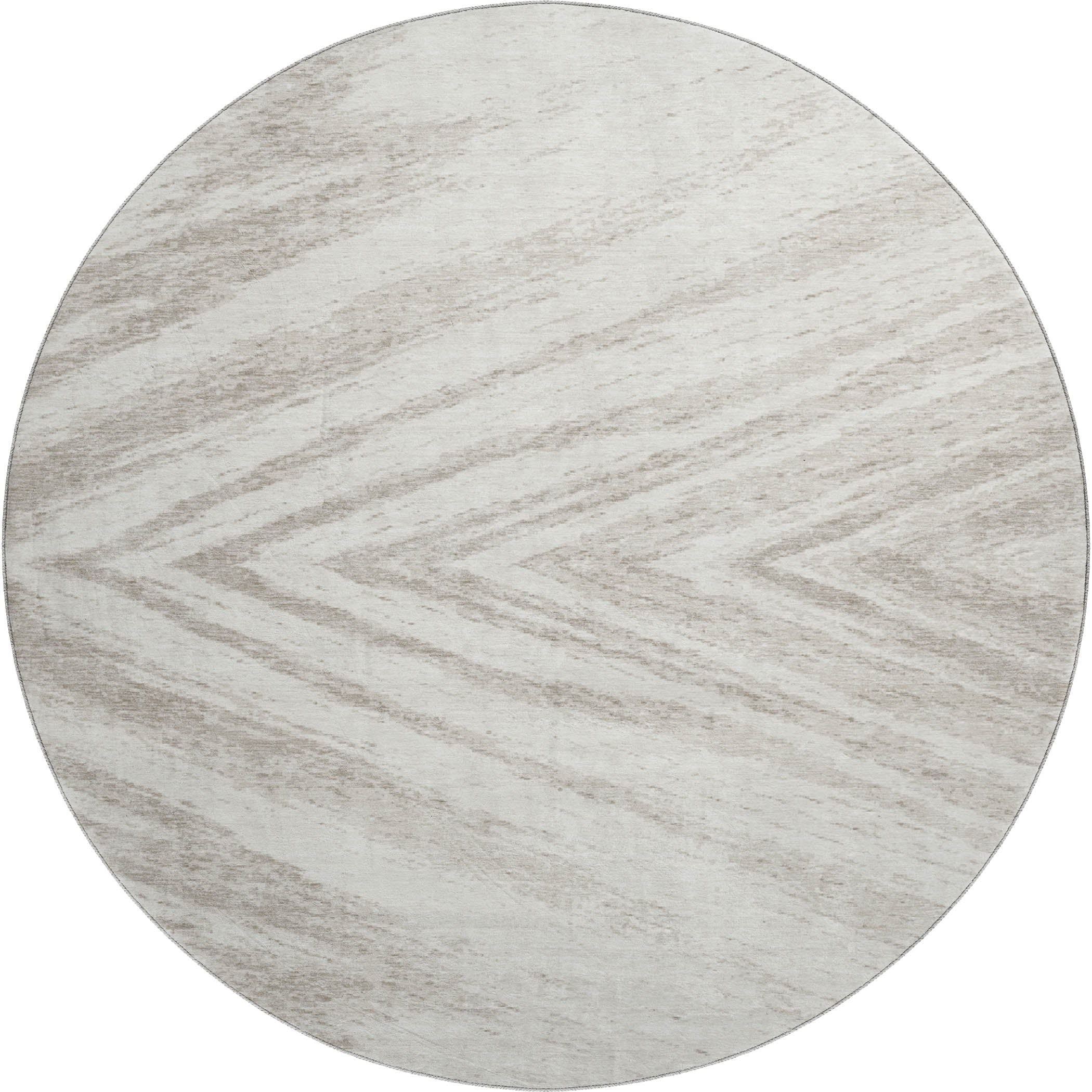 Bern Machine Washable Transitional Ivory Rug 8' x 8' #shape_Round