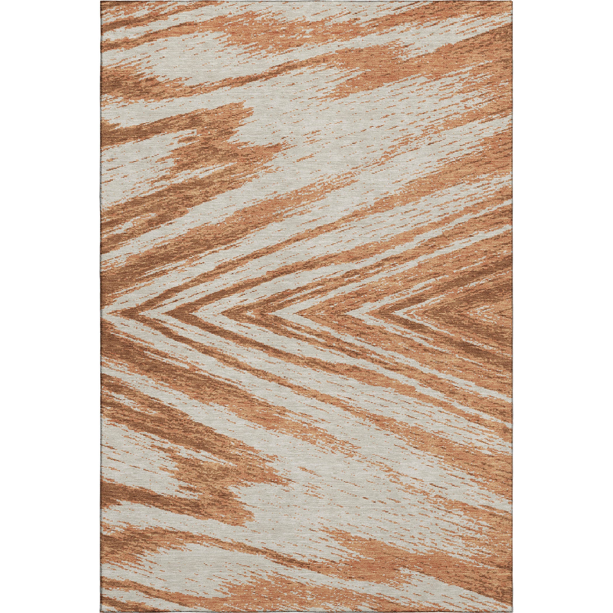 Bern Machine Washable Transitional Paprika Orange Rug 2'6" x 3'10" #shape_Rectangle