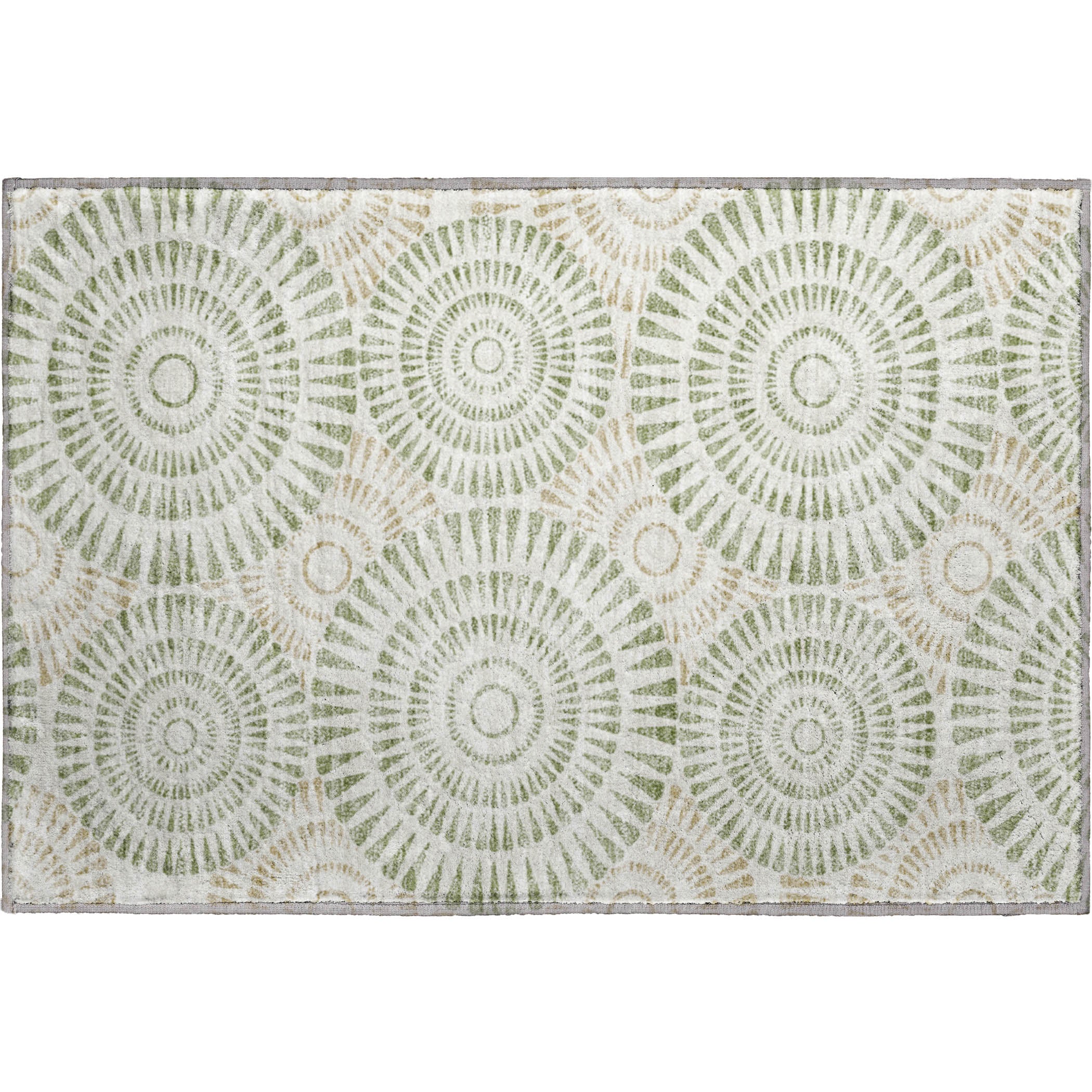 Oslo Machine Washable Transitional Aloe Green Rug 1'8" x 2'6" #shape_Rectangle