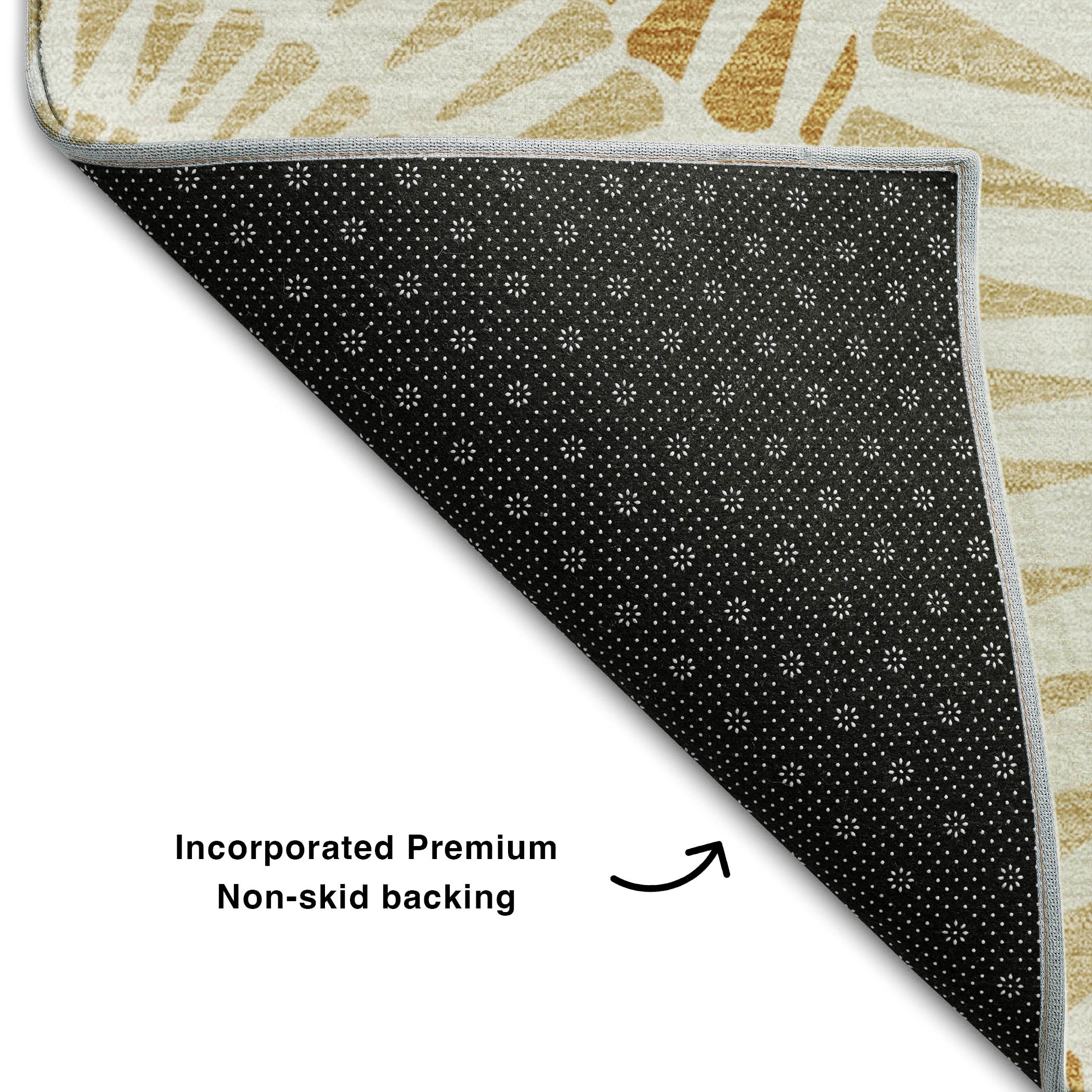 Oslo Machine Washable Transitional Gold Rug 1'8" x 2'6" #shape_Rectangle