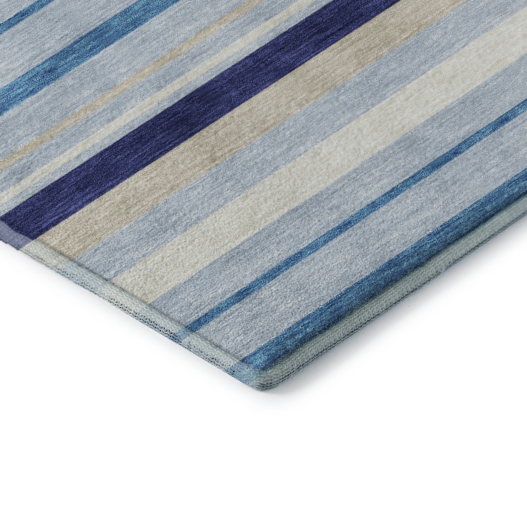 Bangkok Machine Washable Transitional Blue Rug 1'8" x 2'6" #shape_Rectangle