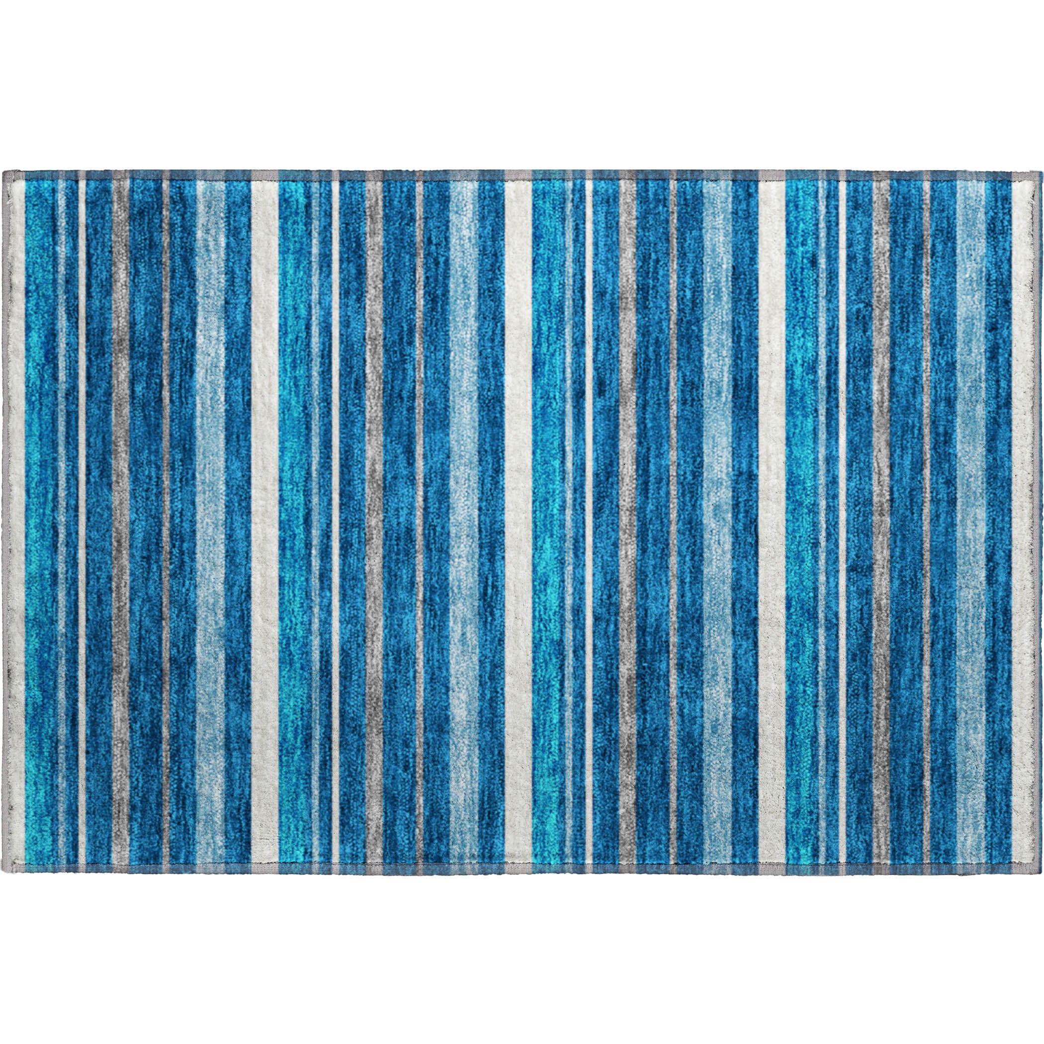 Bangkok Machine Washable Transitional Denim Blue Rug 1'8" x 2'6" #shape_Rectangle