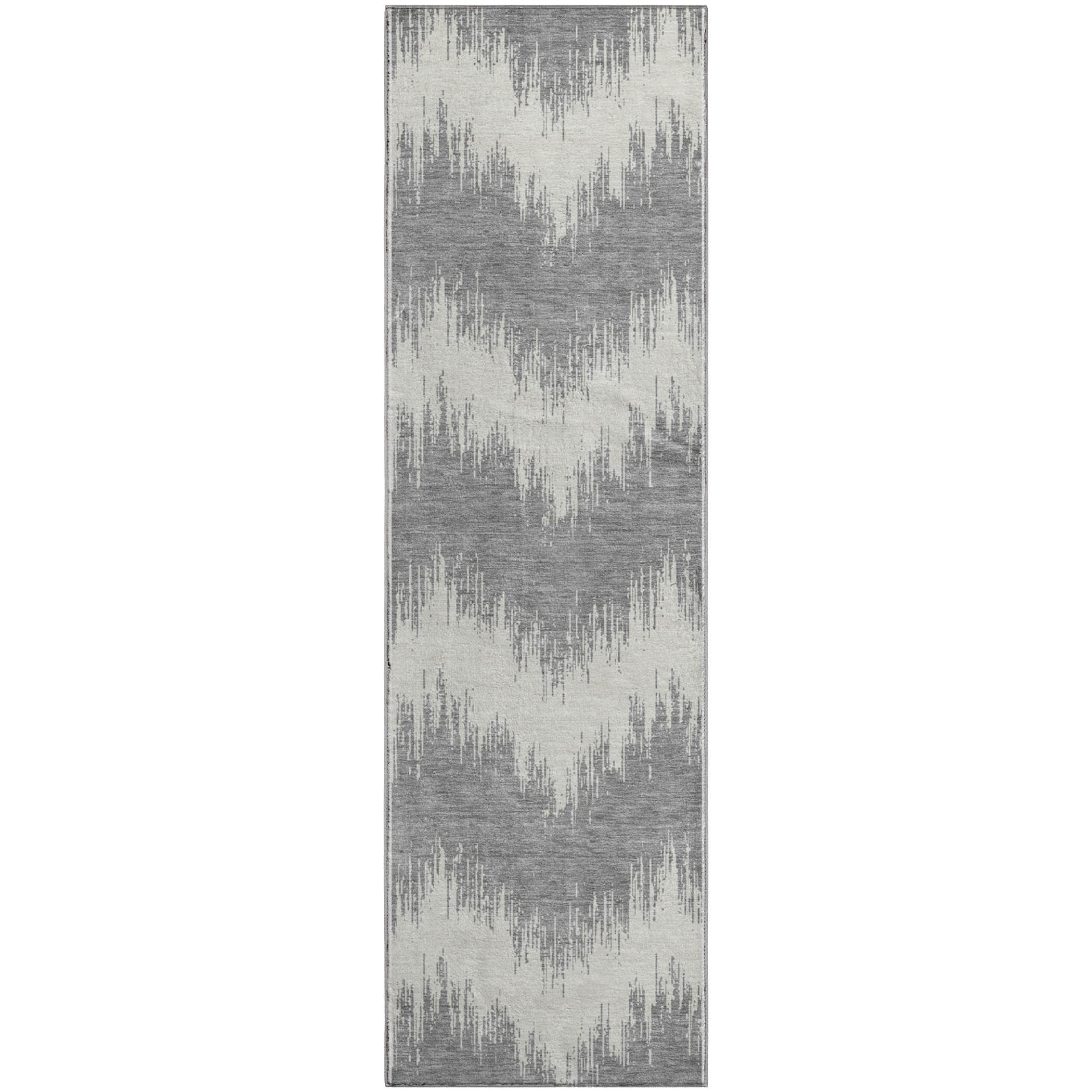 Bruges Machine Washable Transitional Gray Rug 2'3" x 7'6" #shape_Runner