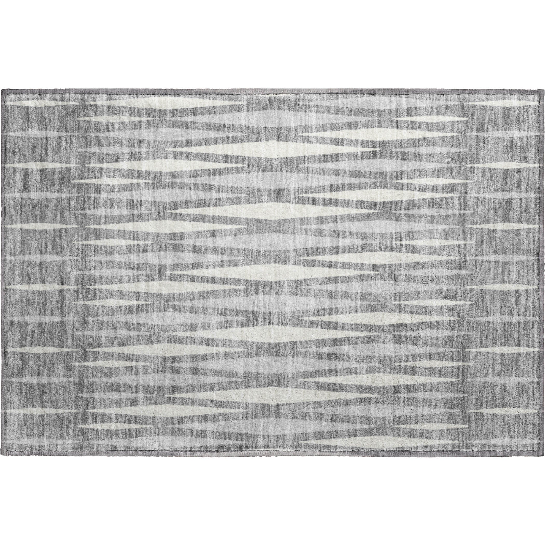 Zanzibar Machine Washable Transitional Gray Rug 1'8" x 2'6" #shape_Rectangle