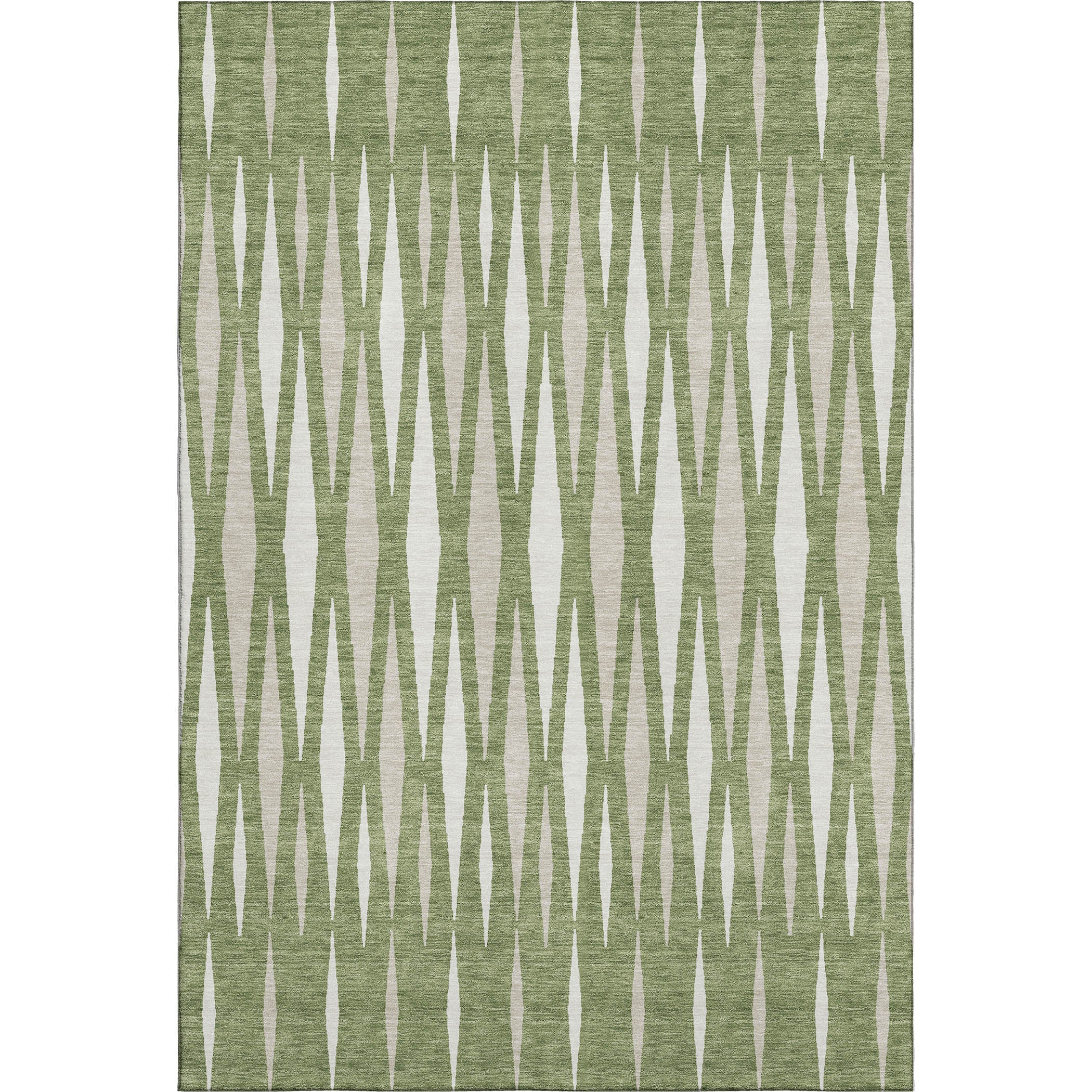 Zanzibar Machine Washable Transitional Green Rug 2'6" x 3'10" #shape_Rectangle