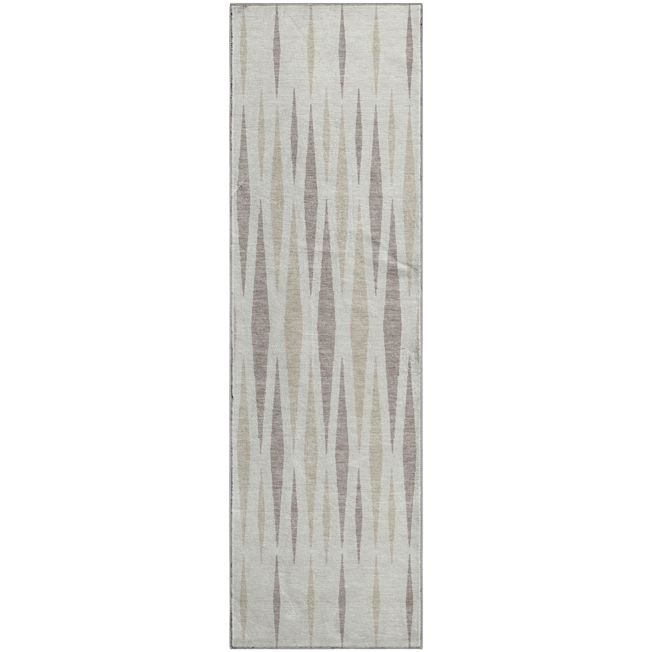 Zanzibar Machine Washable Transitional Ivory Rug 2'3" x 7'6" #shape_Runner
