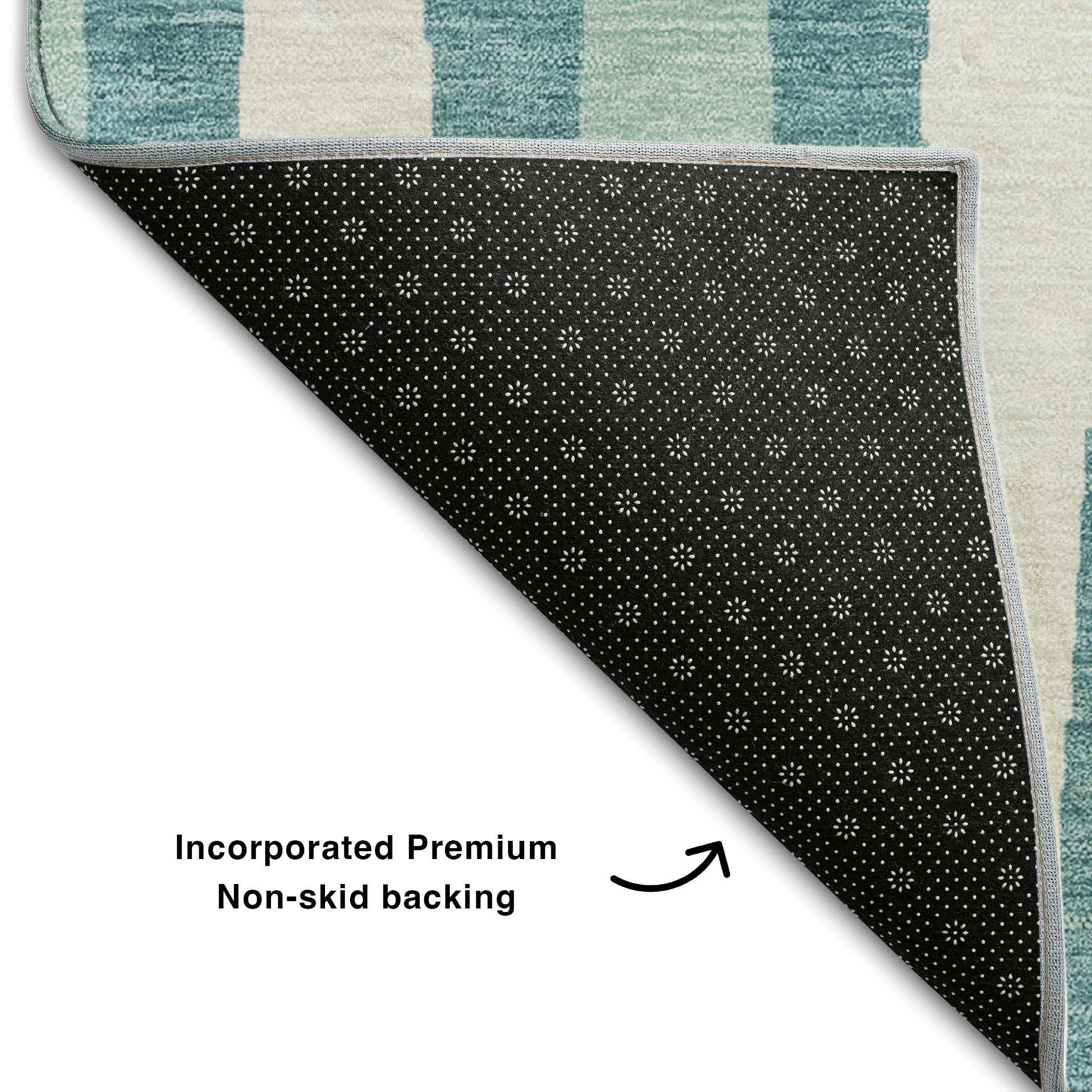 Zanzibar Machine Washable Transitional Teal Rug 1'8" x 2'6" #shape_Rectangle