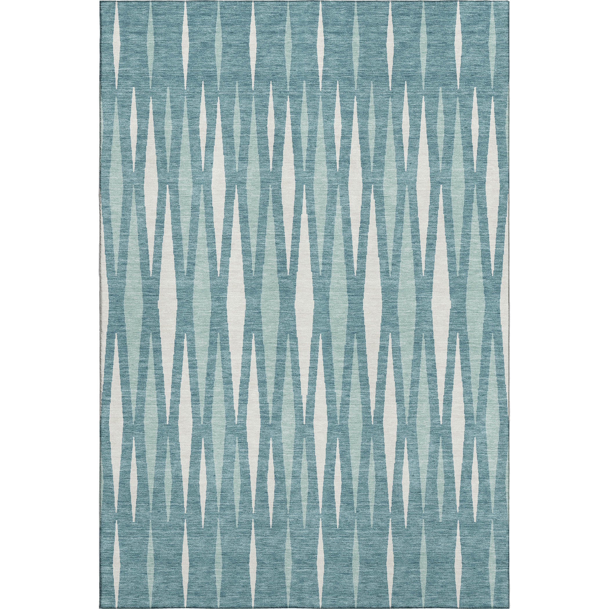 Zanzibar Machine Washable Transitional Teal Rug 2'6" x 3'10" #shape_Rectangle