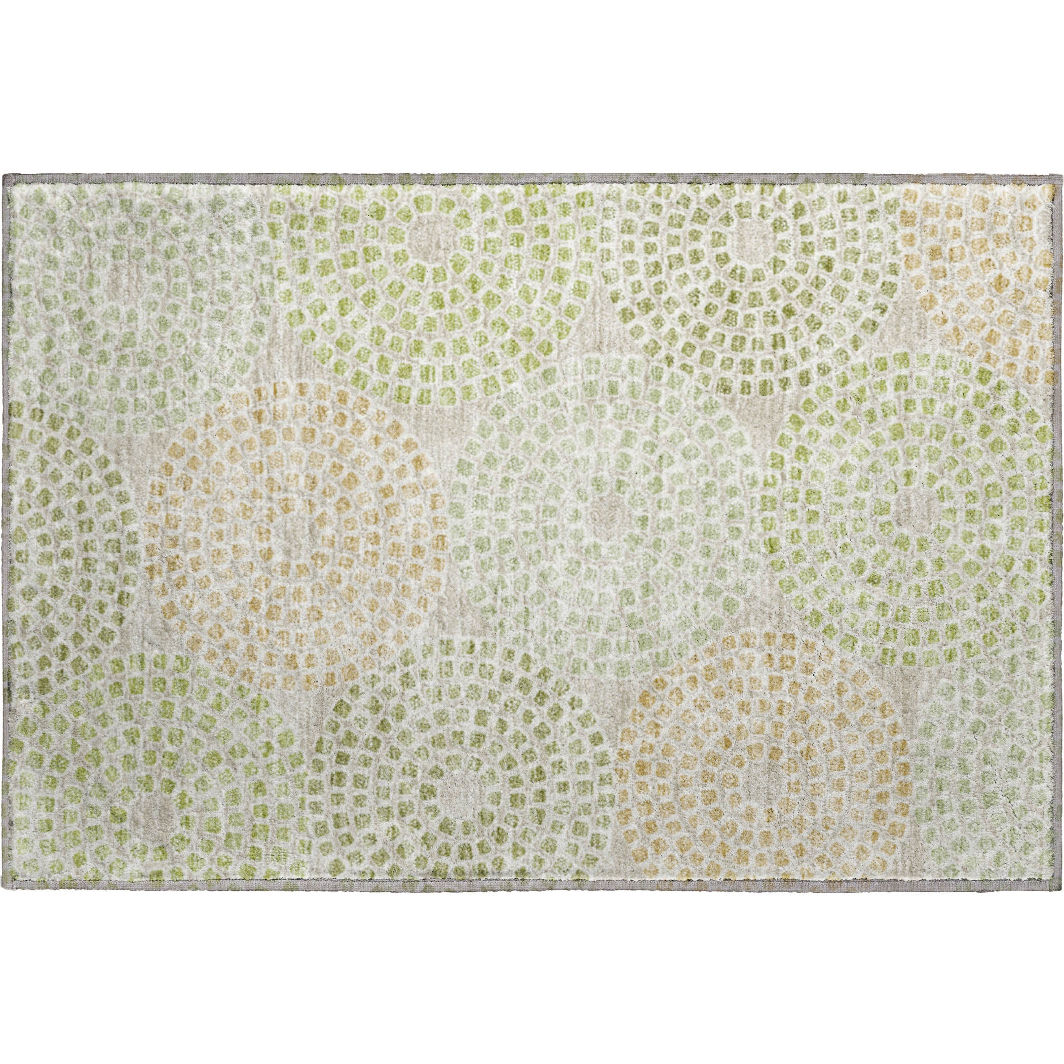 Colombo Machine Washable Transitional Aloe Green Rug 1'8" x 2'6" #shape_Rectangle