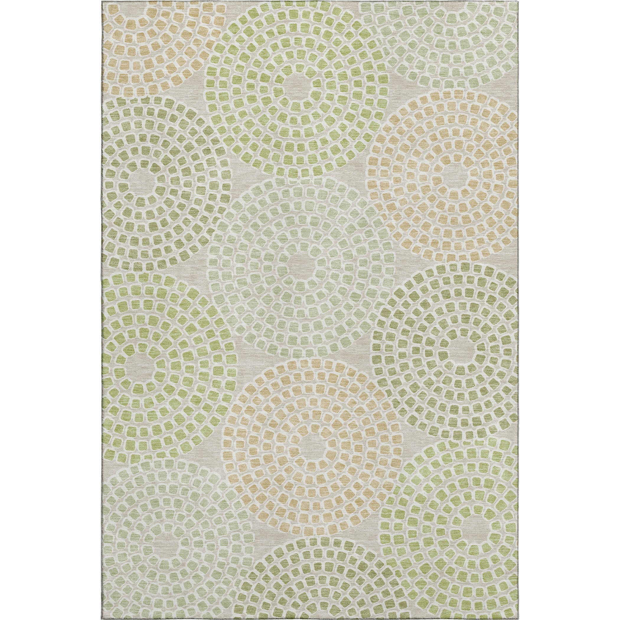 Colombo Machine Washable Transitional Aloe Green Rug 2'6" x 3'10" #shape_Rectangle