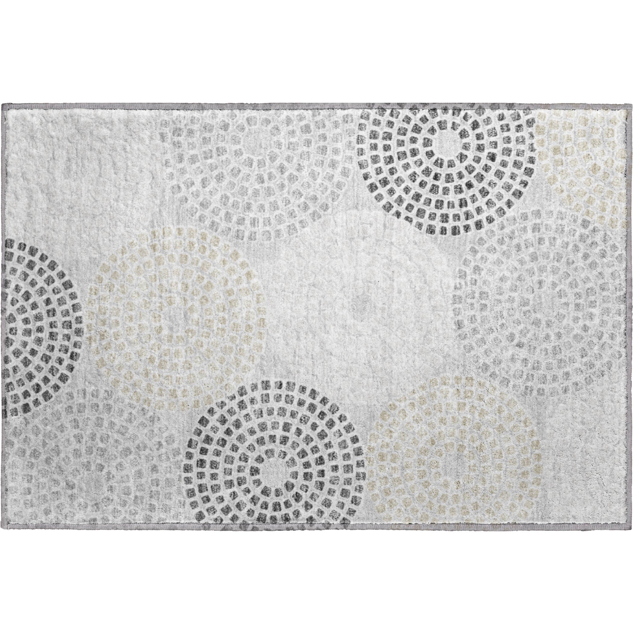Colombo Machine Washable Transitional Gray Rug 1'8" x 2'6" #shape_Rectangle