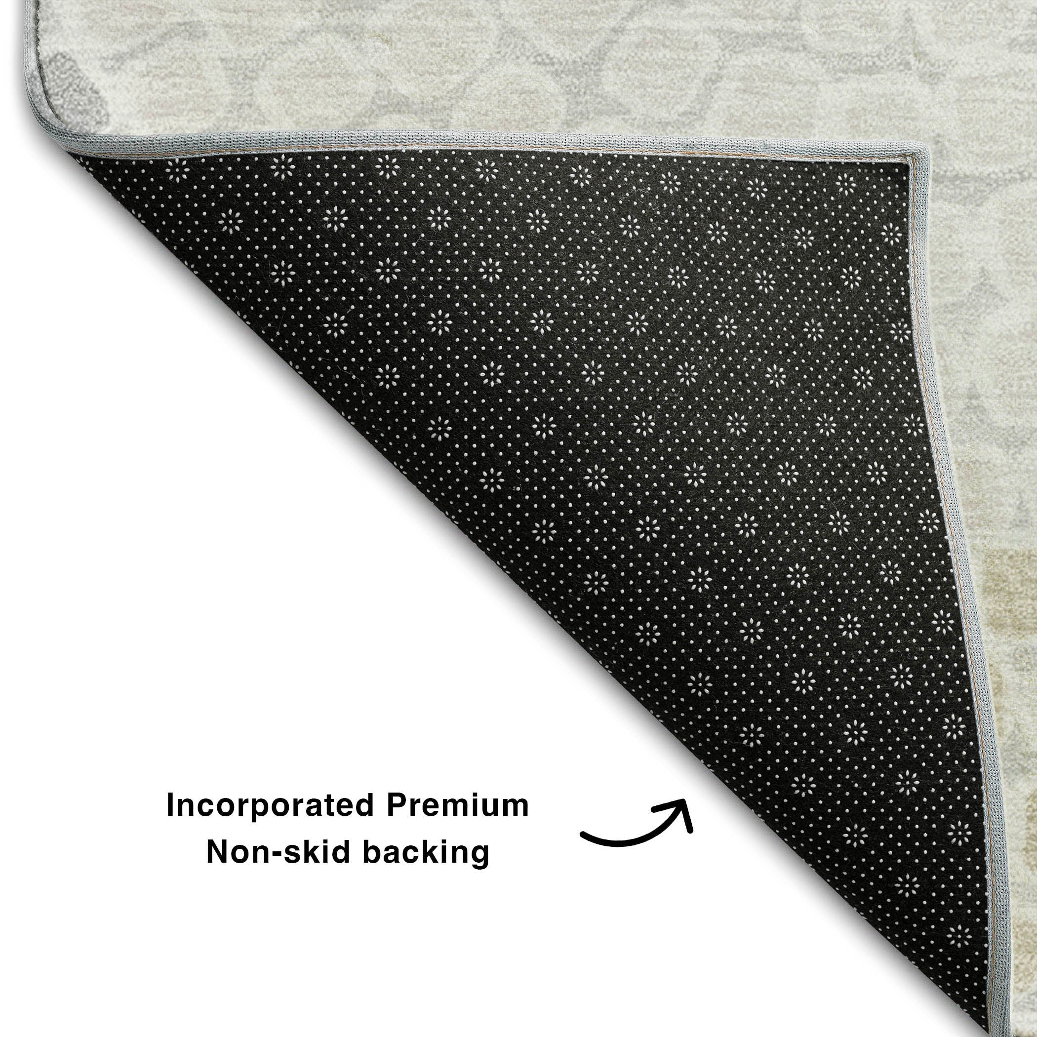Colombo Machine Washable Transitional Gray Rug 1'8" x 2'6" #shape_Rectangle