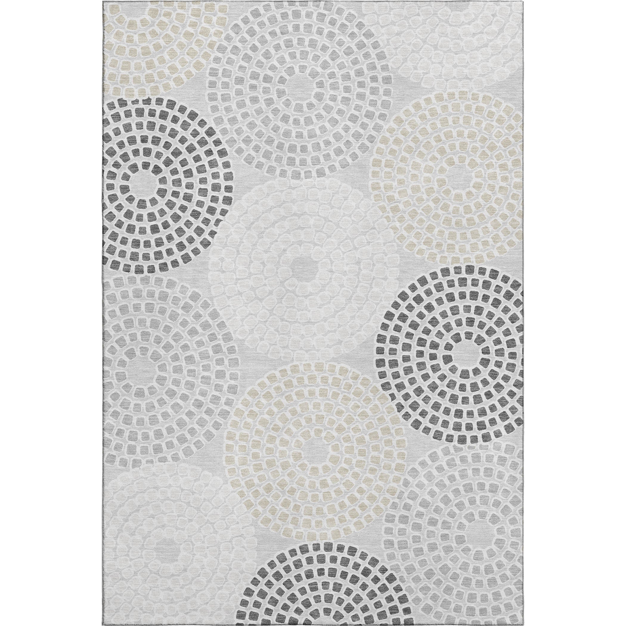 Colombo Machine Washable Transitional Gray Rug 2'6" x 3'10" #shape_Rectangle