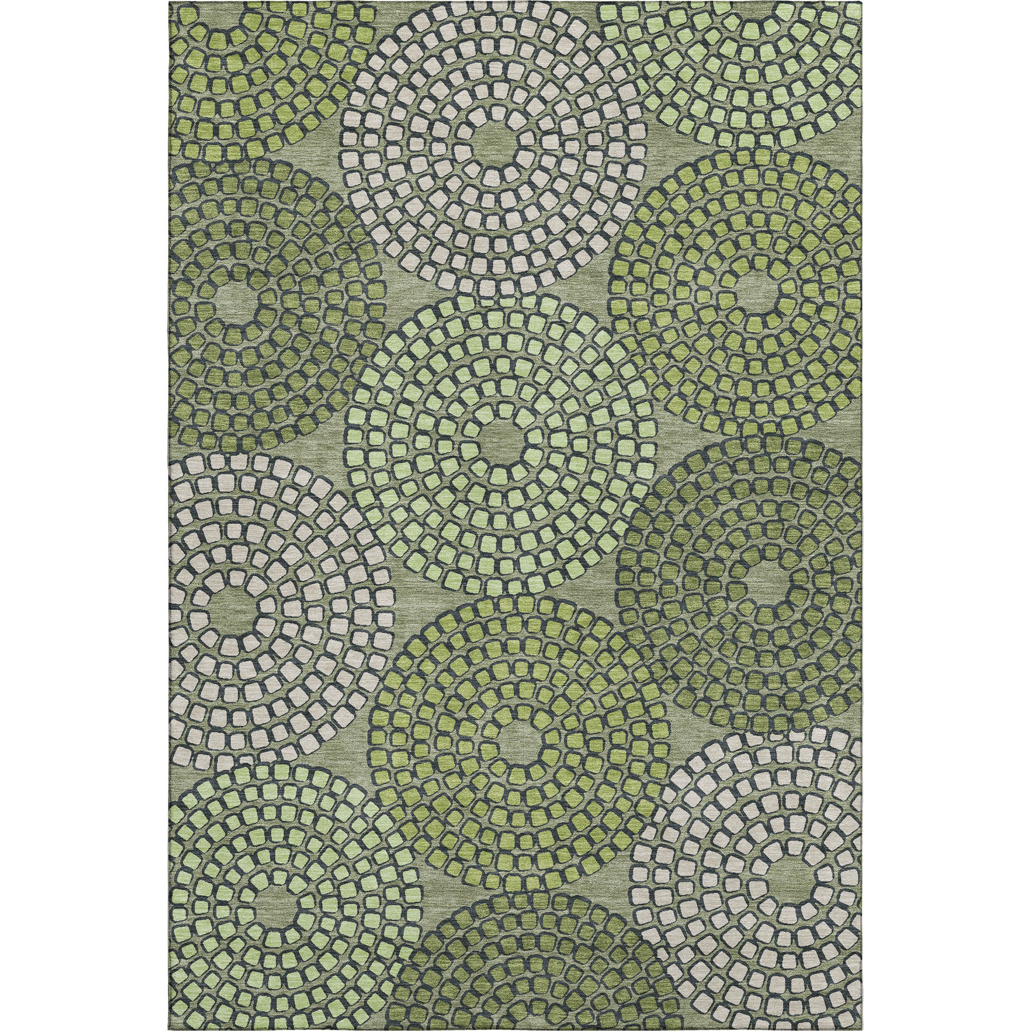 Colombo Machine Washable Transitional Olive Green Rug 2'6" x 3'10" #shape_Rectangle
