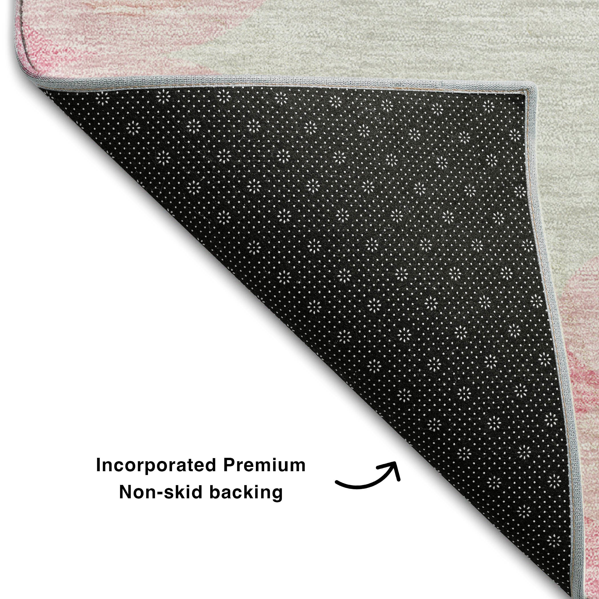 Nairobi Machine Washable Transitional Pink Rug 1'8" x 2'6" #shape_Rectangle
