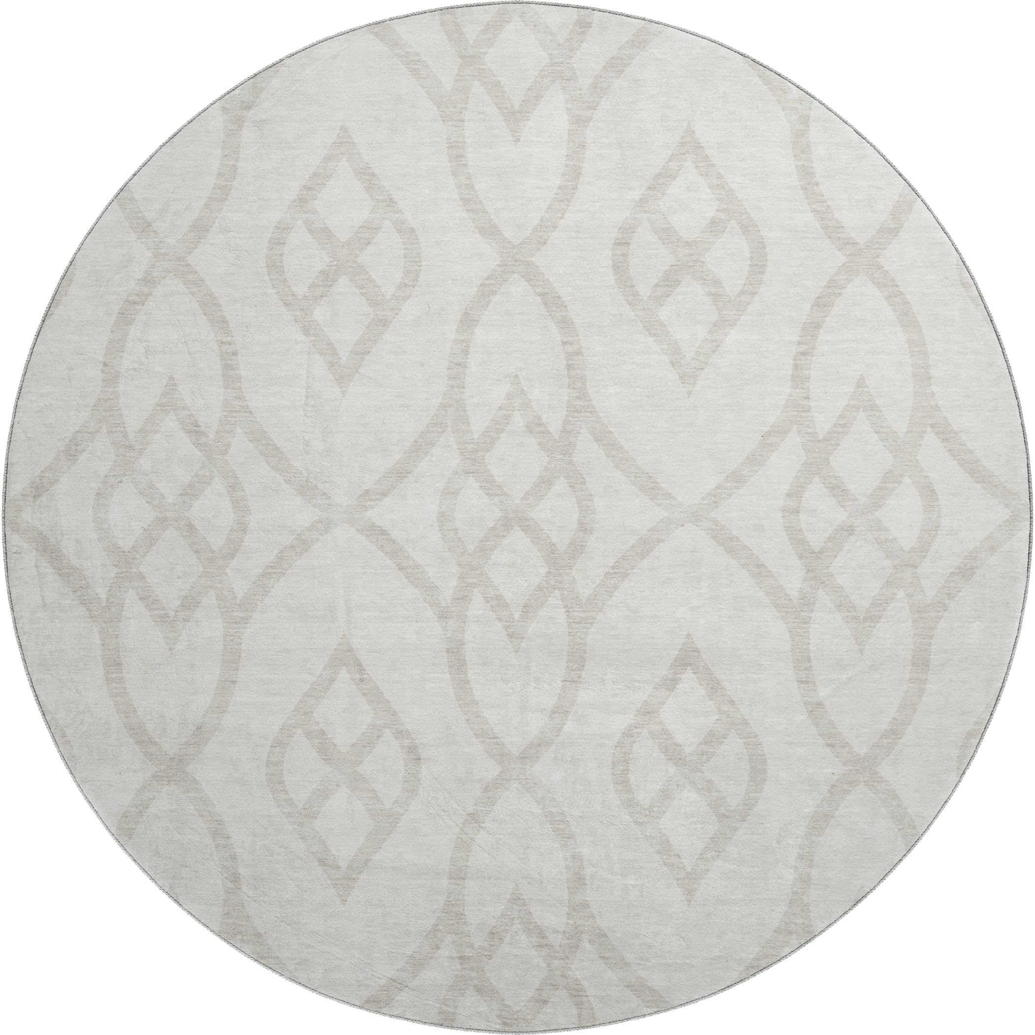 Jaipur Machine Washable Transitional Ivory Rug 8' x 8' #shape_Round