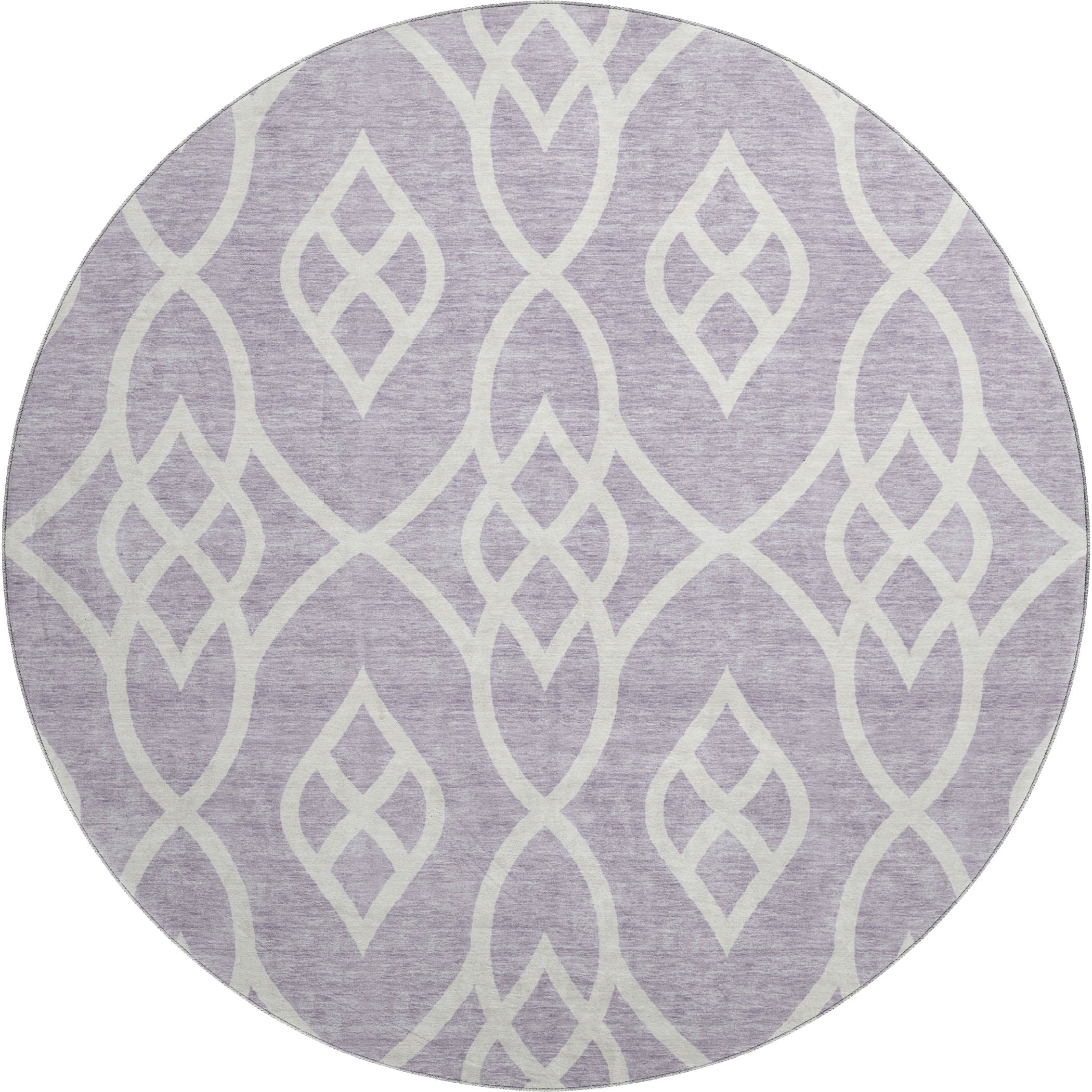 Jaipur Machine Washable Transitional Lavender Purple Rug 8' x 8' #shape_Round
