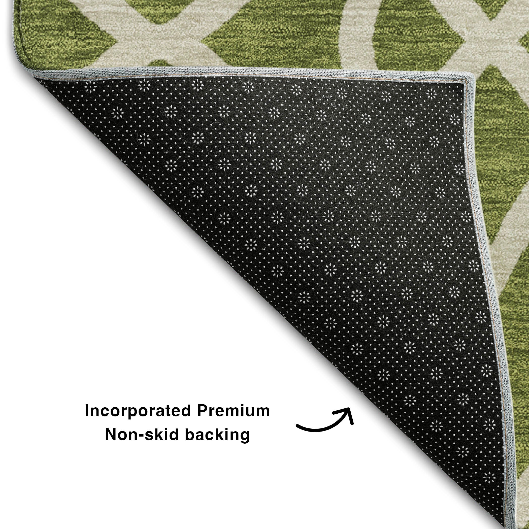 Jaipur Machine Washable Transitional Olive Green Rug 1'8" x 2'6" #shape_Rectangle