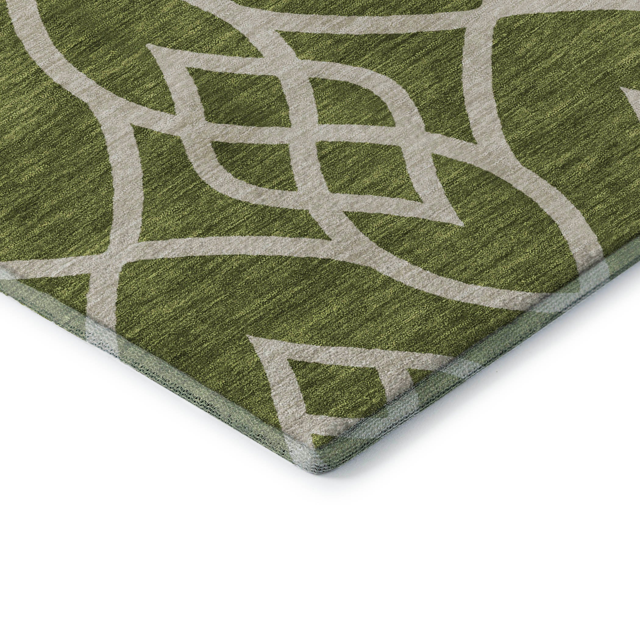 Jaipur Machine Washable Transitional Olive Green Rug 1'8" x 2'6" #shape_Rectangle