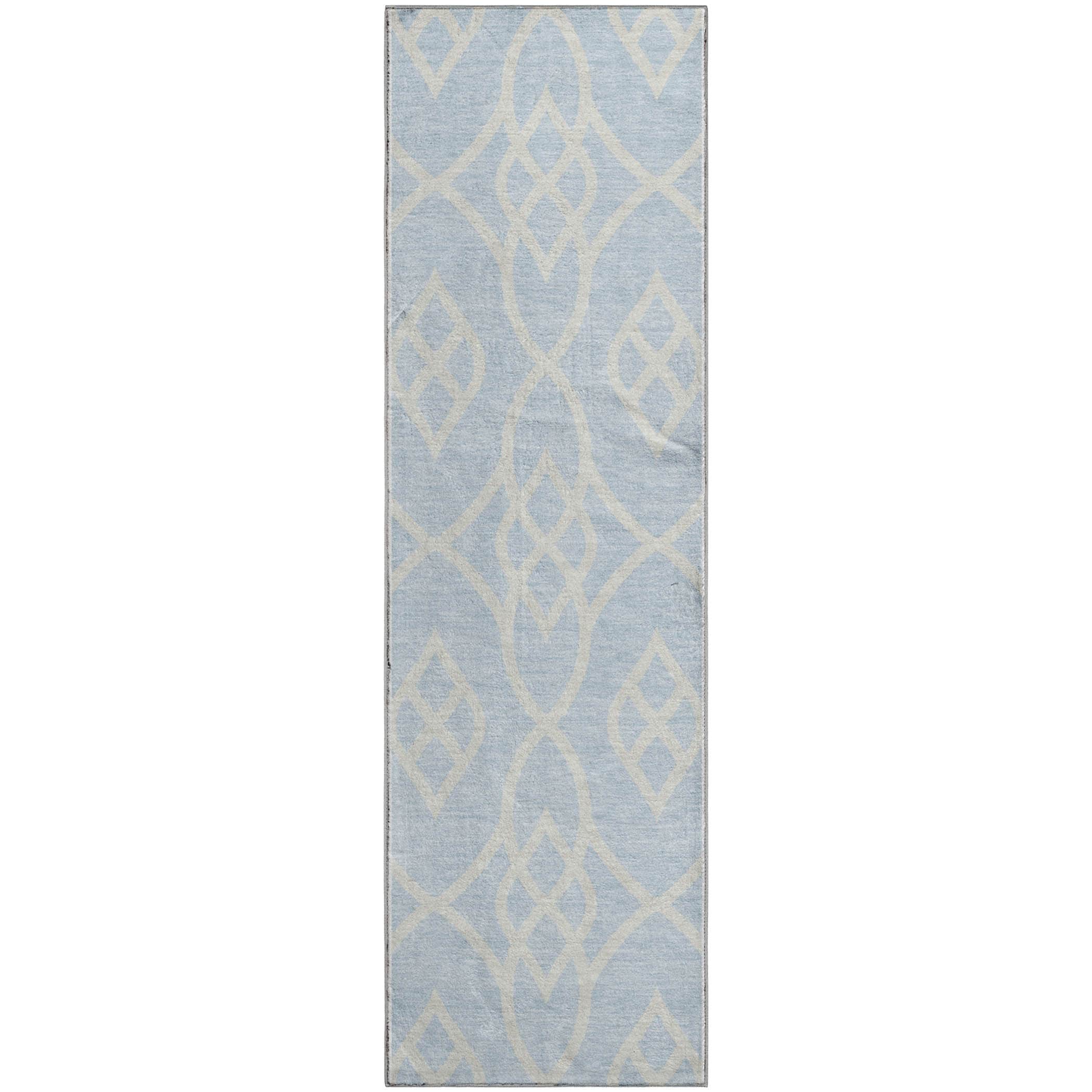Jaipur Machine Washable Transitional Sky Blue Rug 2'3" x 7'6" #shape_Runner