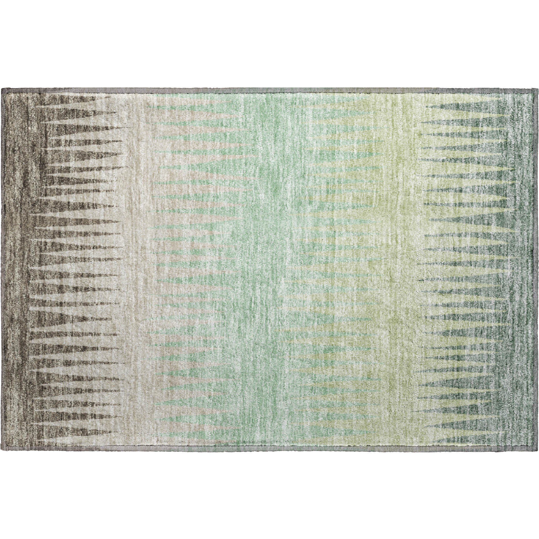 Oaxaca Machine Washable Transitional Aloe Green Rug 1'8" x 2'6" #shape_Rectangle