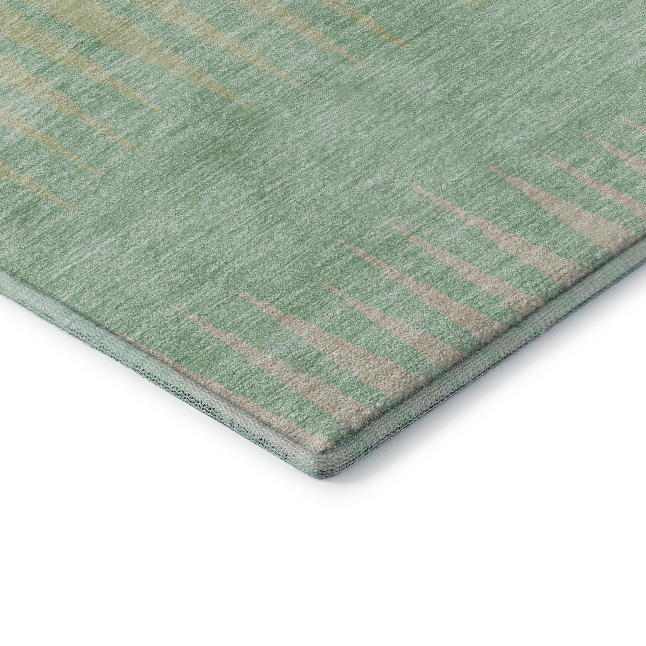 Oaxaca Machine Washable Transitional Aloe Green Rug 1'8" x 2'6" #shape_Rectangle