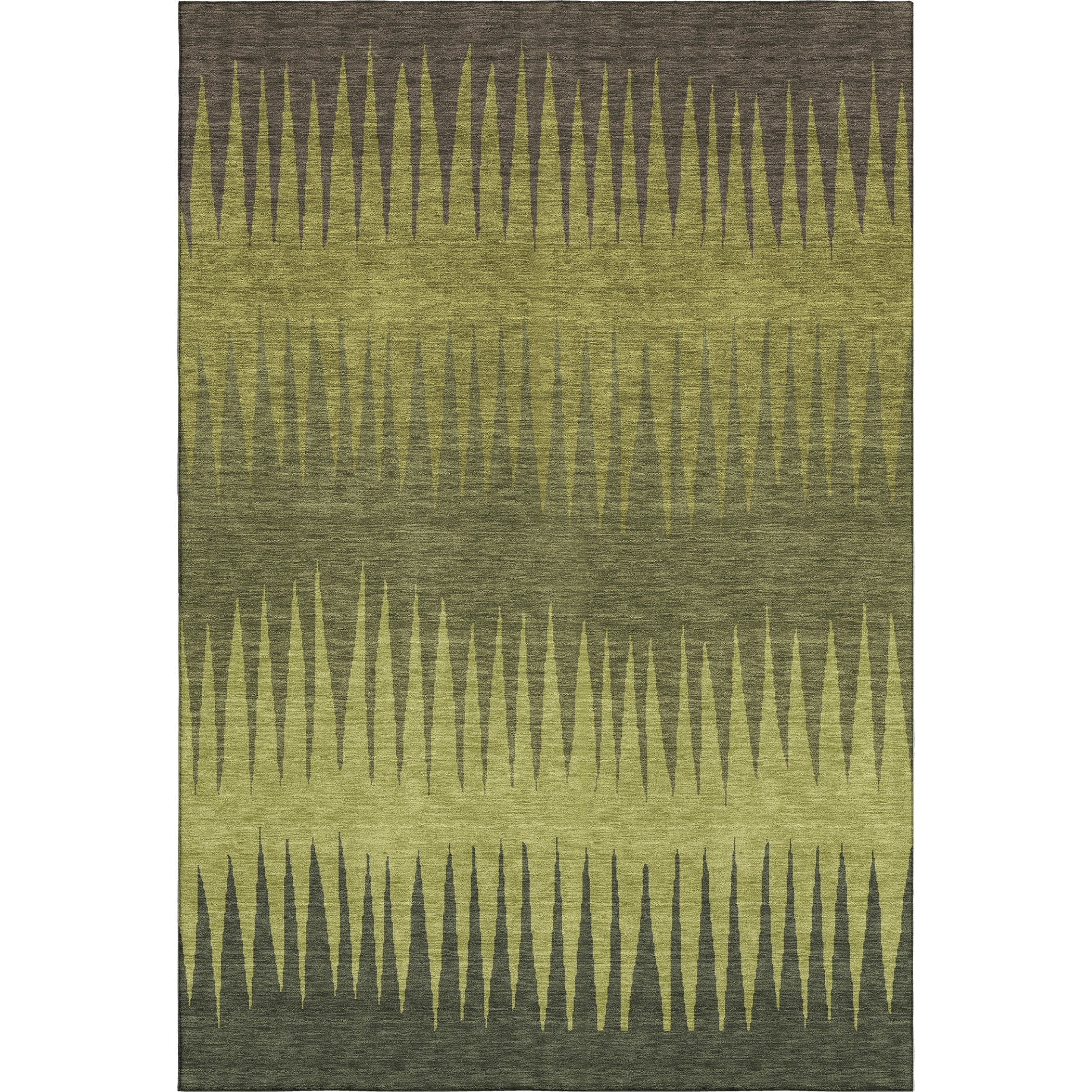 Oaxaca Machine Washable Transitional Olive Green Rug 2'6" x 3'10" #shape_Rectangle