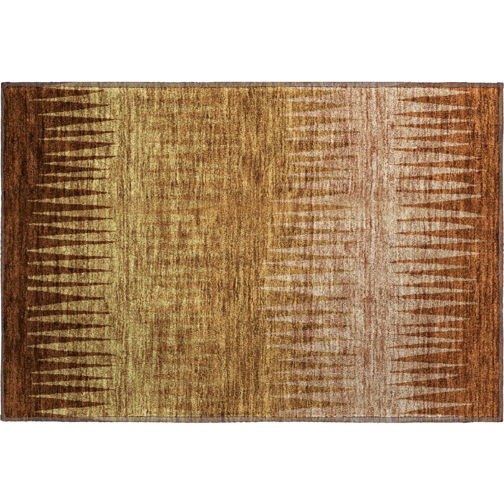 Oaxaca Machine Washable Transitional Paprika Orange Rug 1'8" x 2'6" #shape_Rectangle