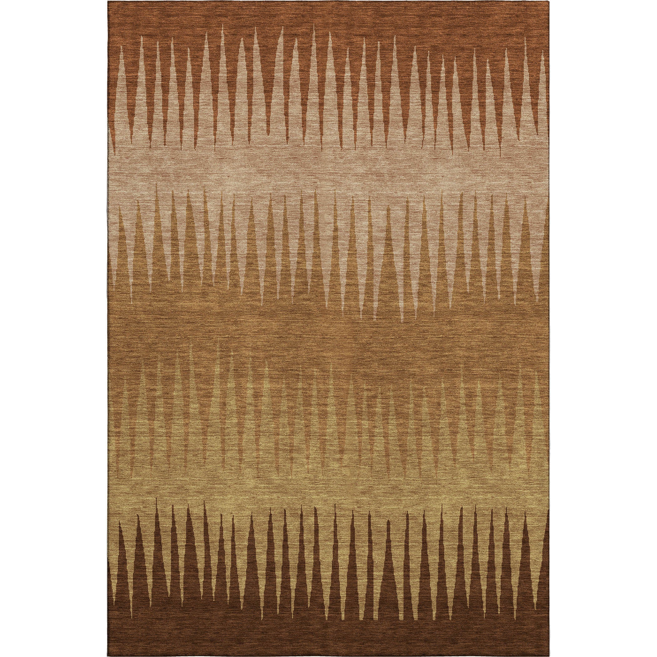 Oaxaca Machine Washable Transitional Paprika Orange Rug 2'6" x 3'10" #shape_Rectangle