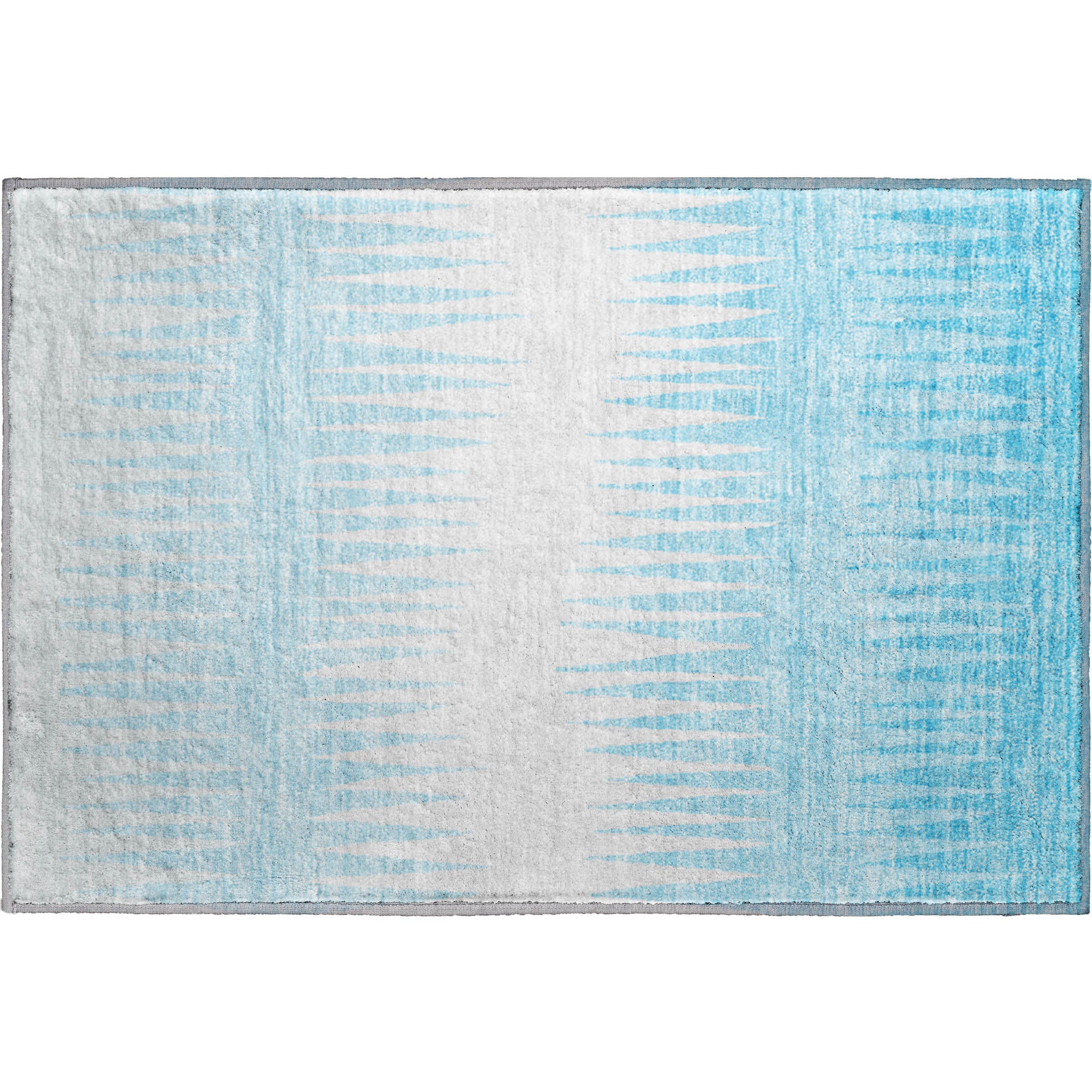 Oaxaca Machine Washable Transitional Sky Blue Rug 1'8" x 2'6" #shape_Rectangle