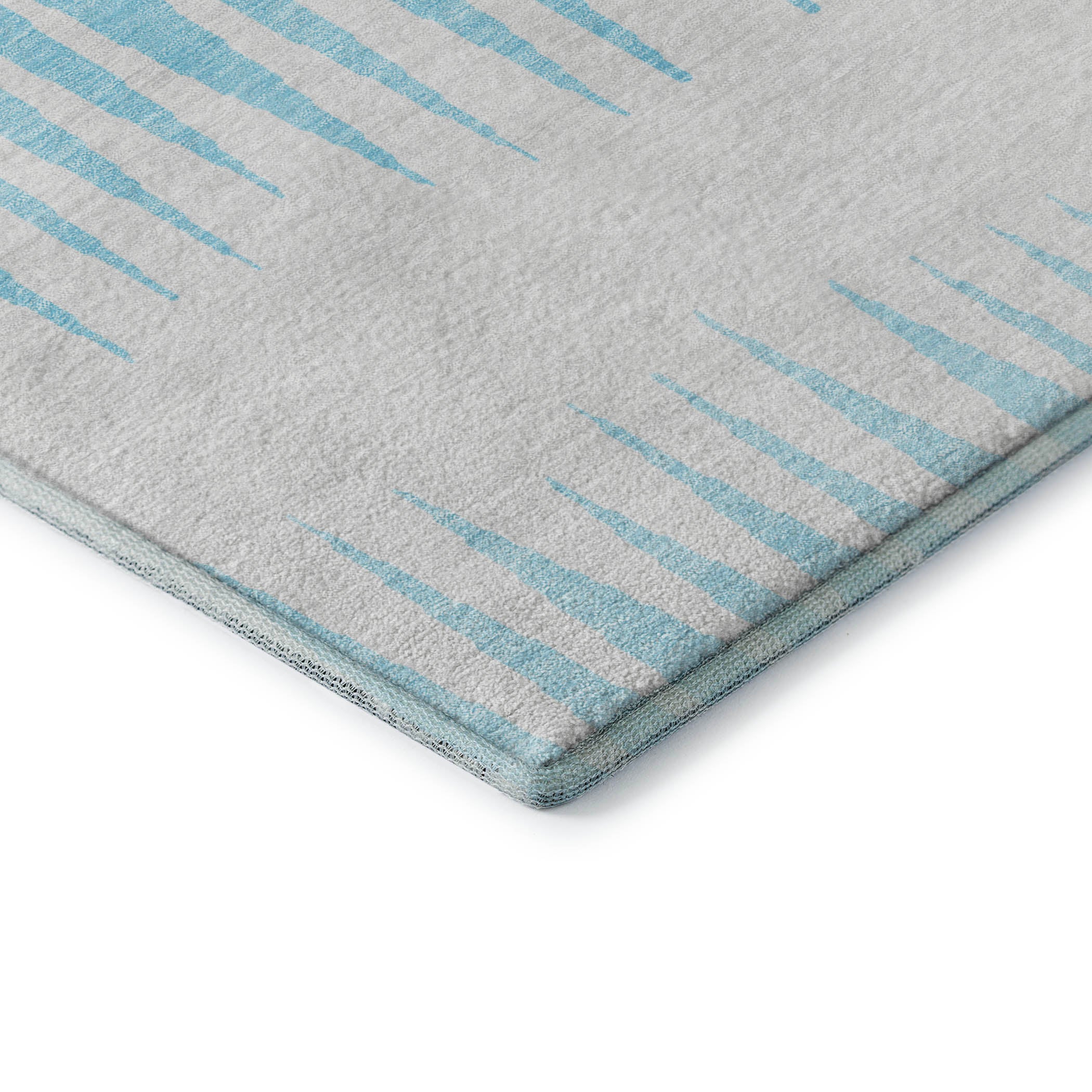 Oaxaca Machine Washable Transitional Sky Blue Rug 1'8" x 2'6" #shape_Rectangle