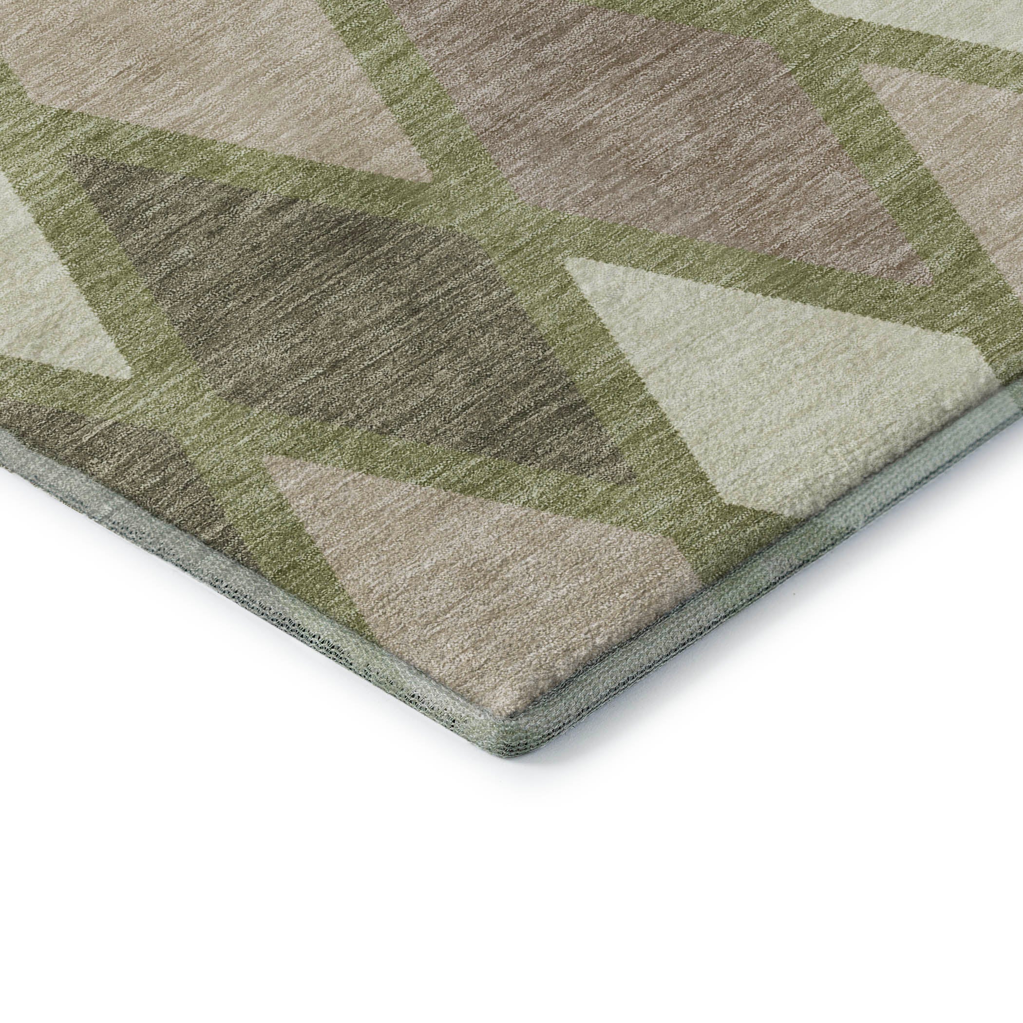 Queenstown Machine Washable Transitional Aloe Green Rug 1'8" x 2'6" #shape_Rectangle